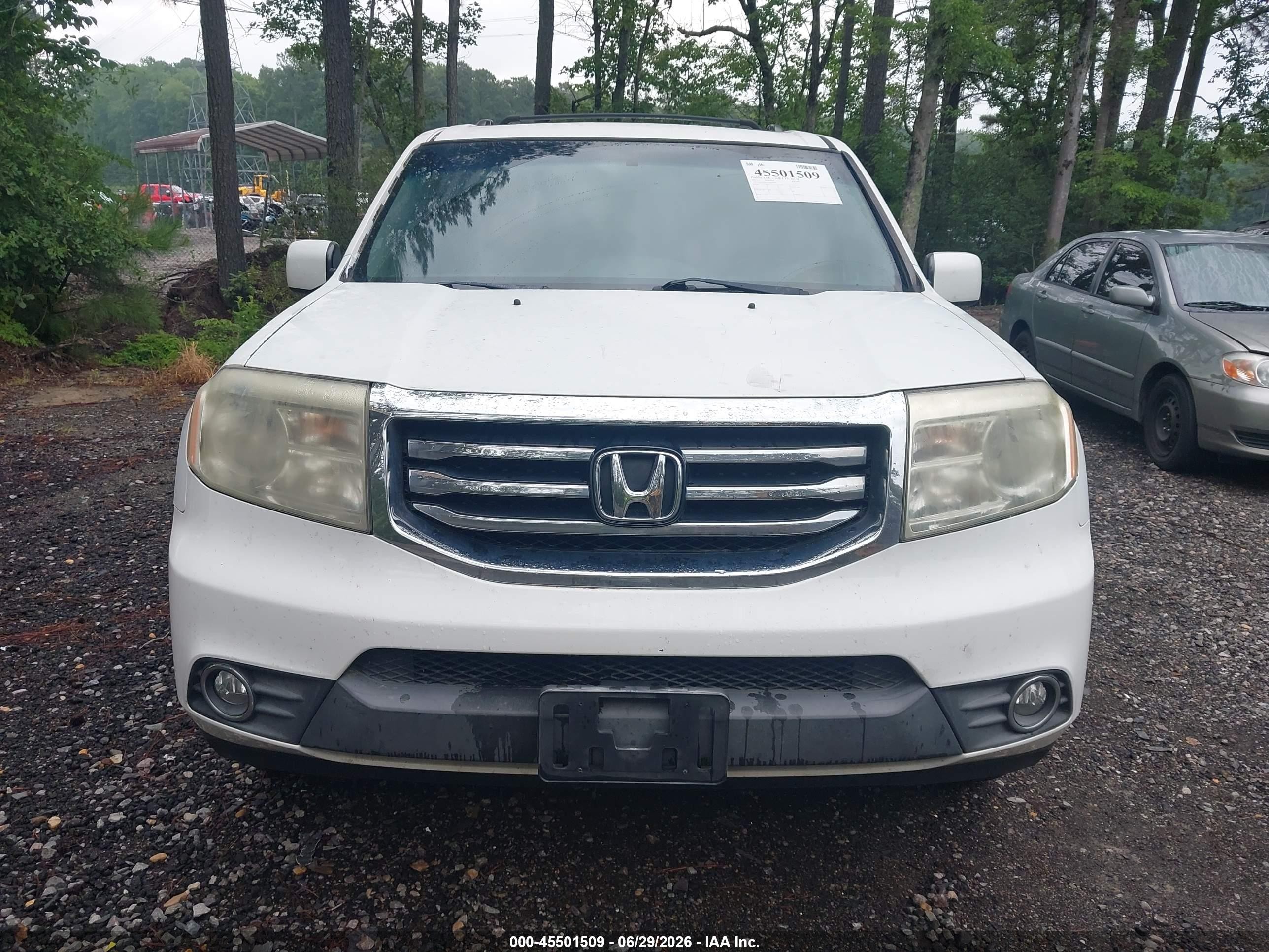 2012 Honda Pilot Ex-l White vin: 5FNYF4H74CB052666