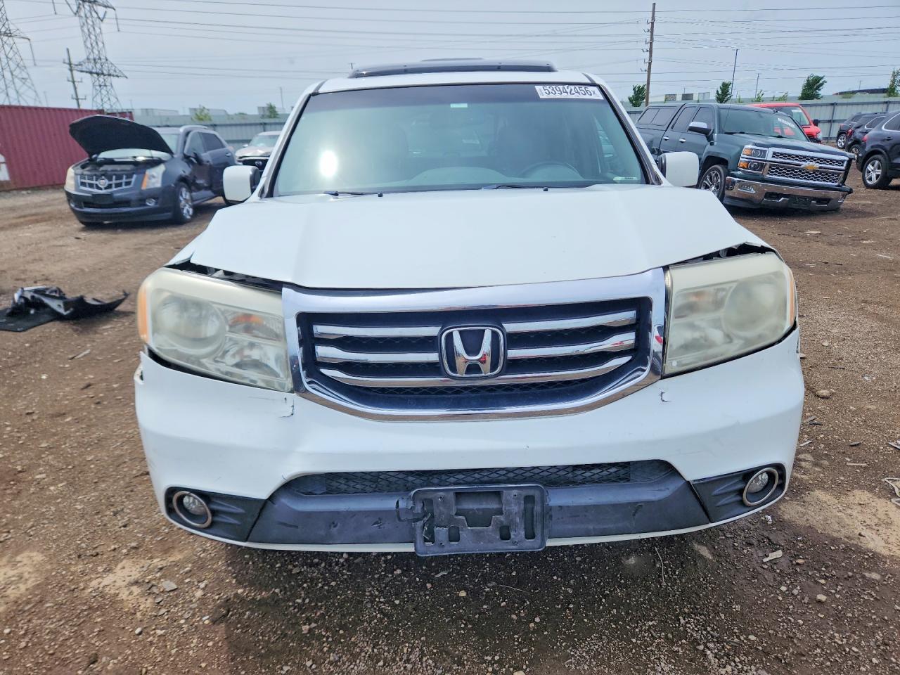 2012 Honda Pilot Exln White vin: 5FNYF4H74CB085991