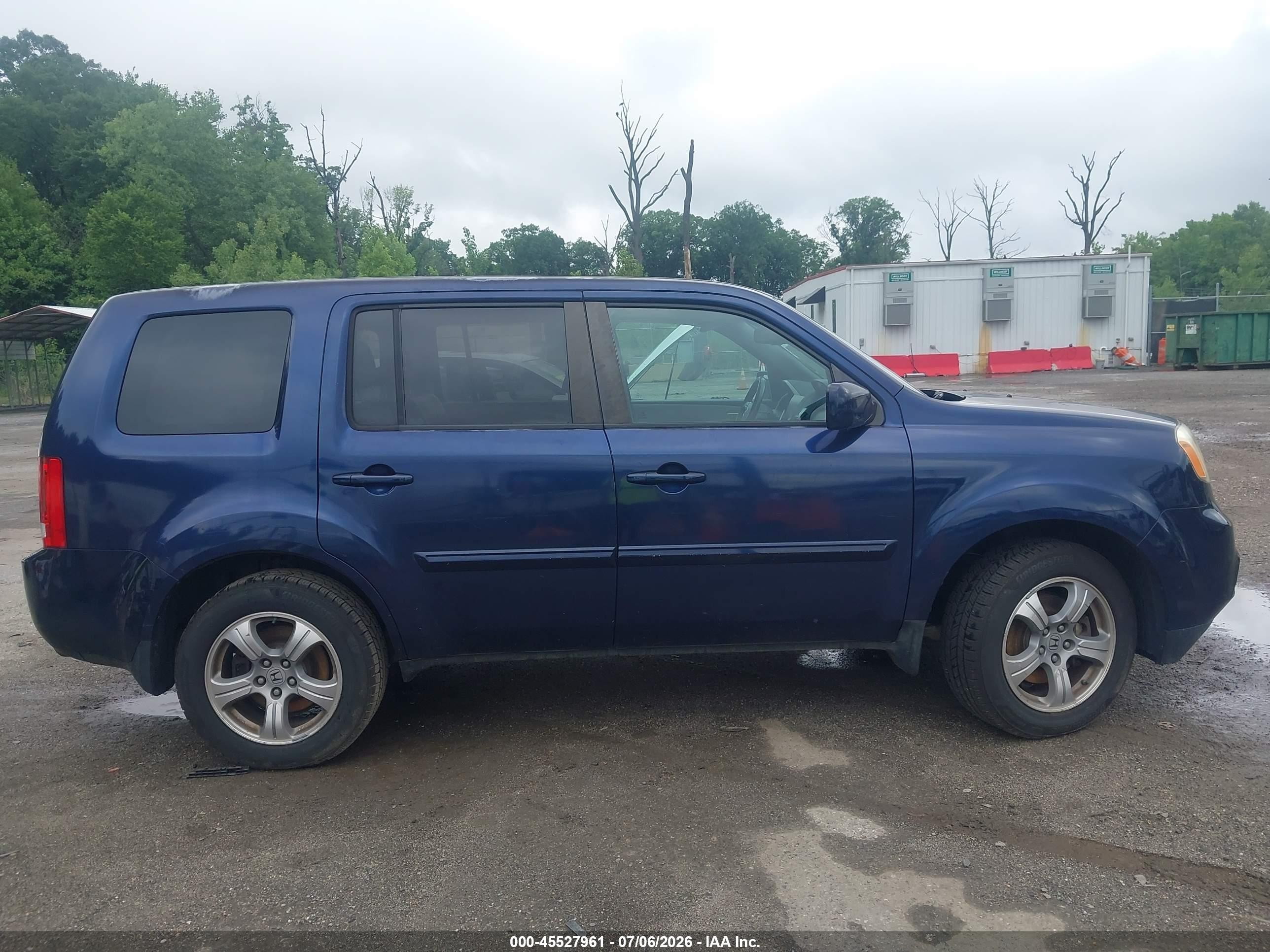 2013 Honda Pilot Ex-l Navy vin: 5FNYF4H74DB077259