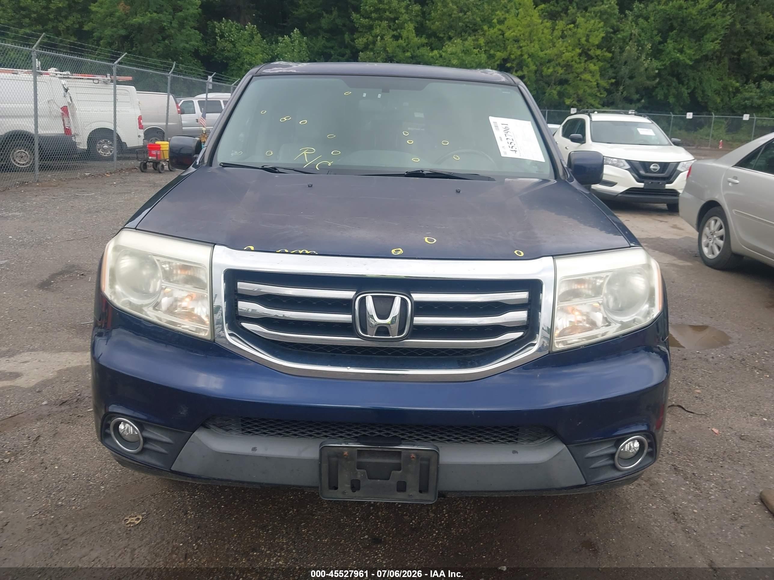 2013 Honda Pilot Ex-l Navy vin: 5FNYF4H74DB077259