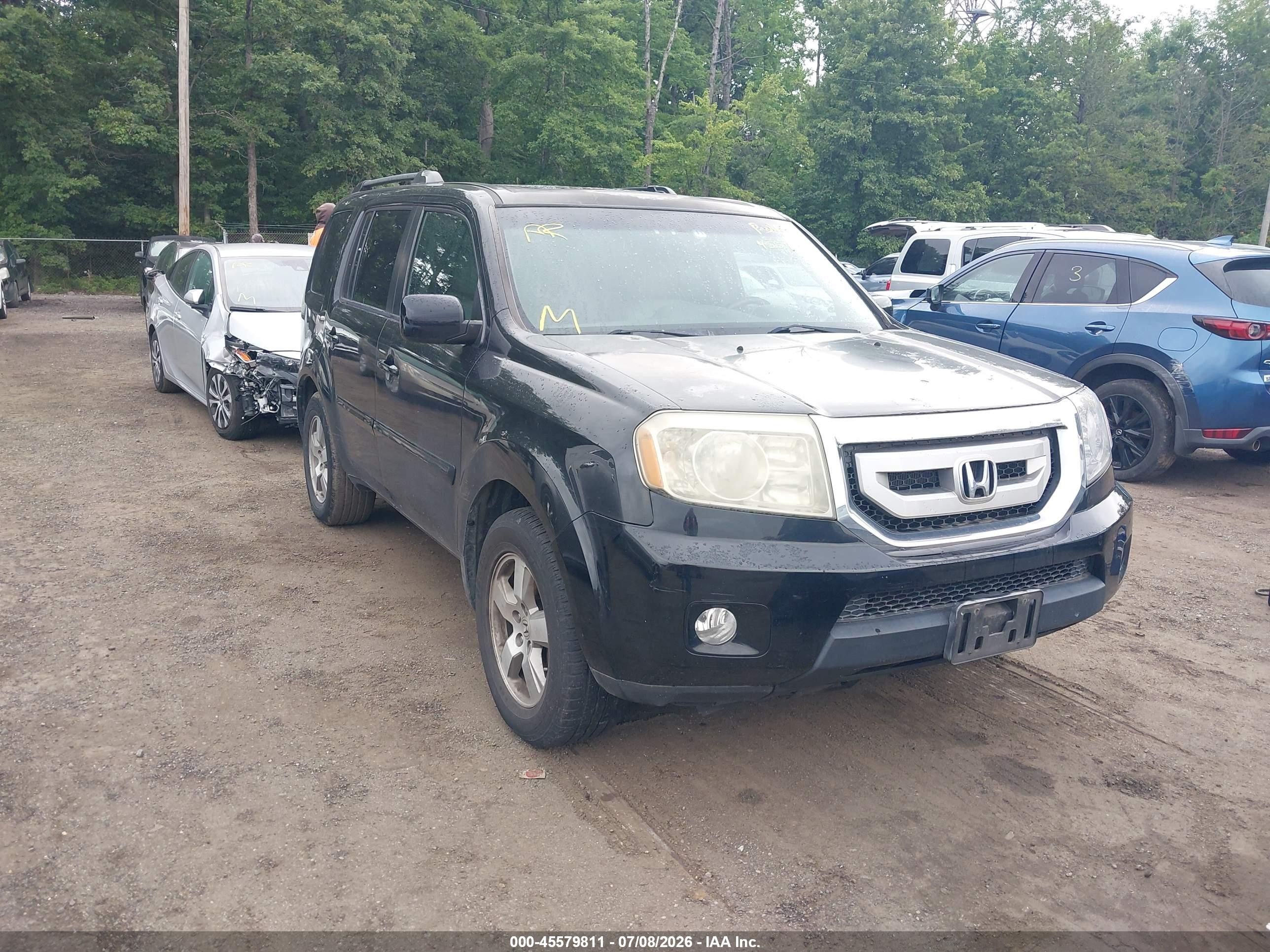 2011 Honda Pilot Ex-l Черный vin: 5FNYF4H75BB032814