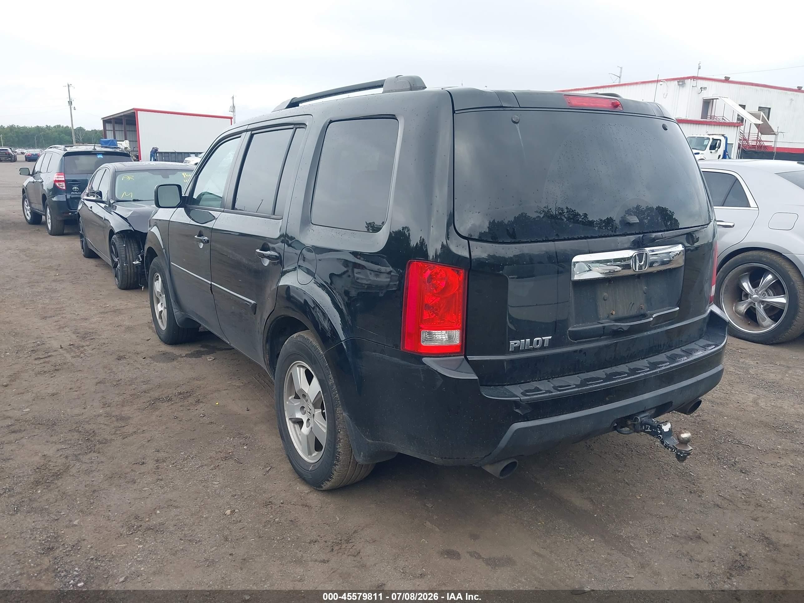 2011 Honda Pilot Ex-l Black vin: 5FNYF4H75BB032814