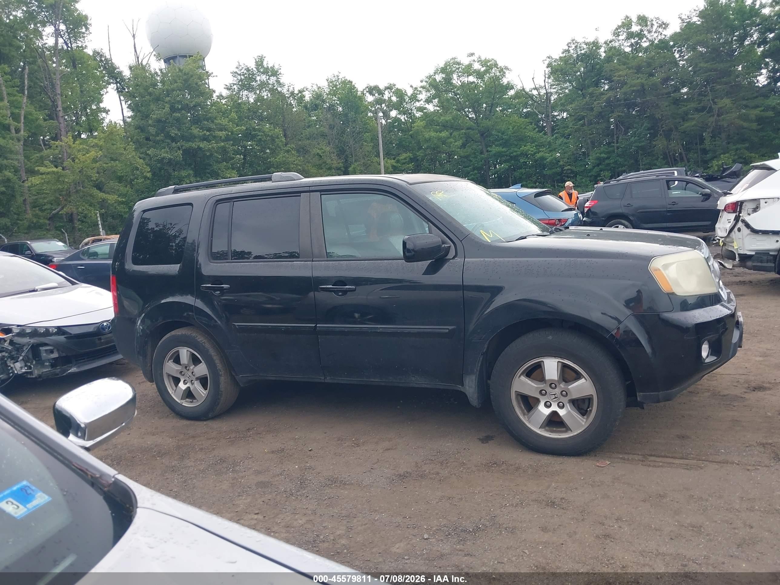 2011 Honda Pilot Ex-l Black vin: 5FNYF4H75BB032814