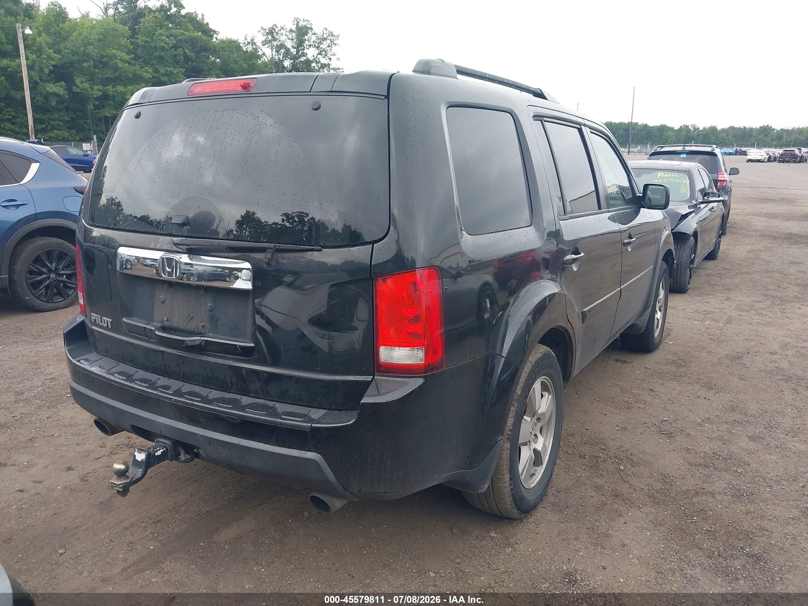 2011 Honda Pilot Ex-l Black vin: 5FNYF4H75BB032814