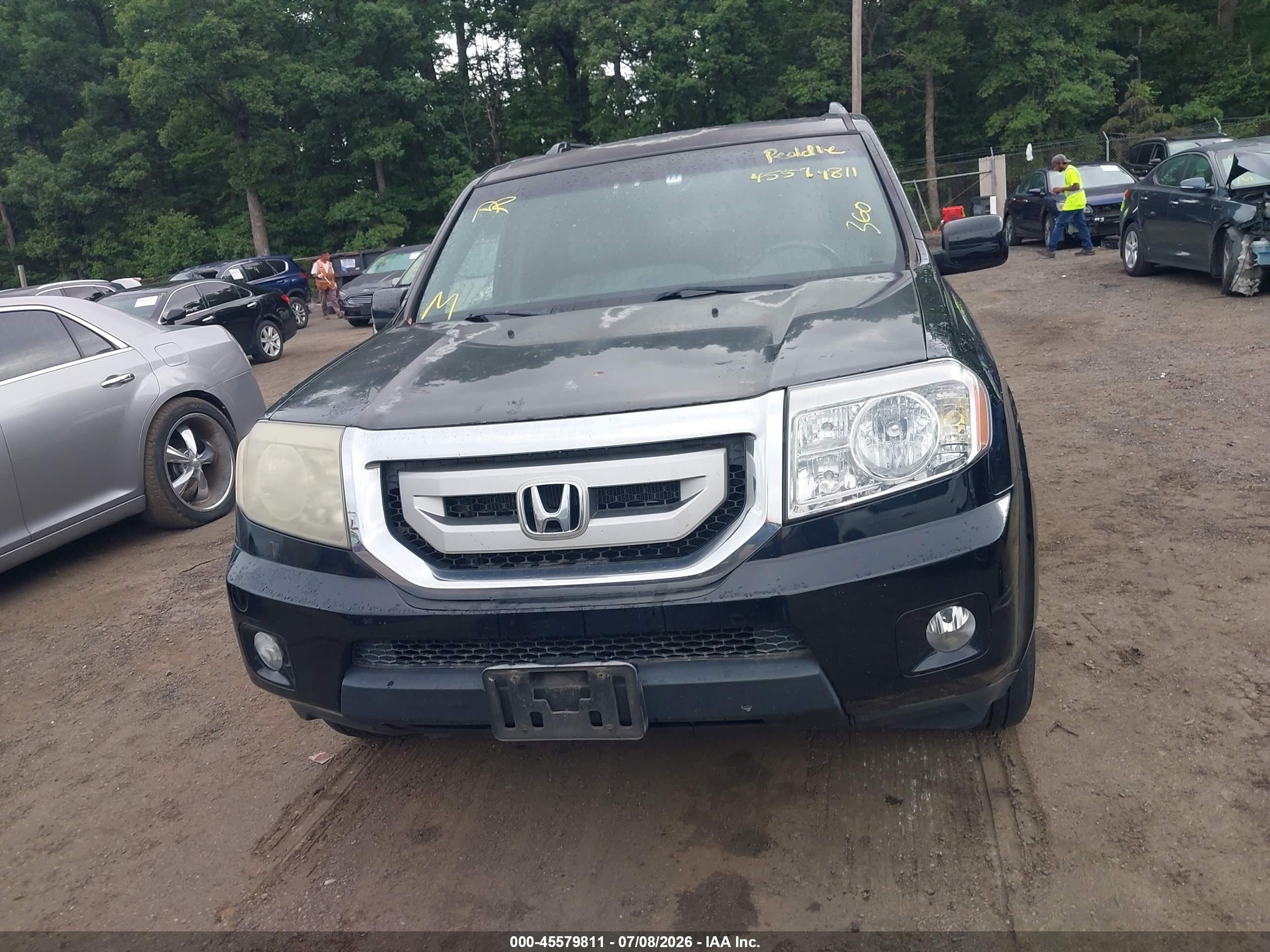2011 Honda Pilot Ex-l Black vin: 5FNYF4H75BB032814