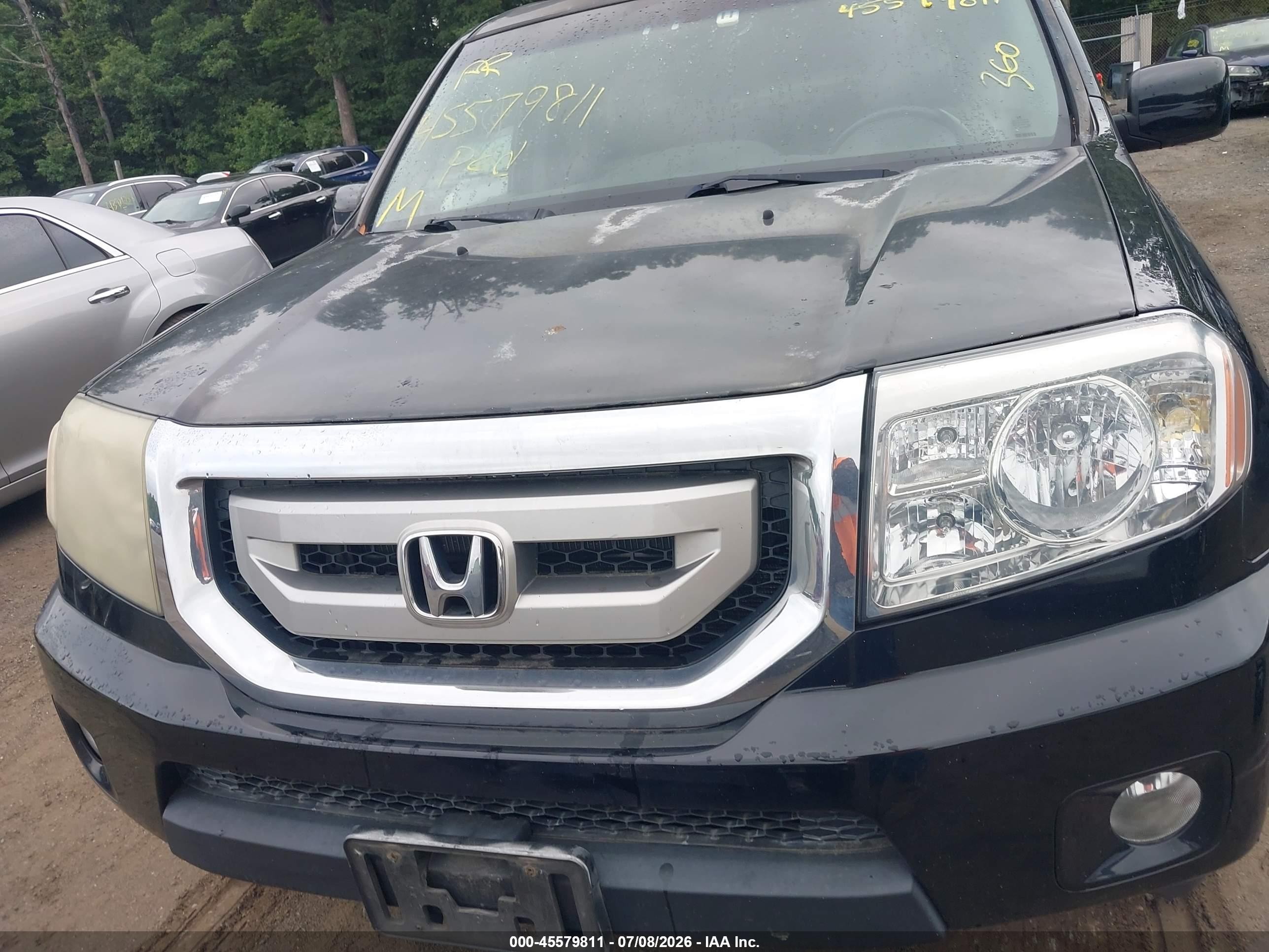 2011 Honda Pilot Ex-l Black vin: 5FNYF4H75BB032814
