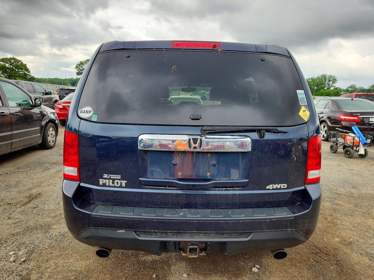 2012 Honda Pilot Exln Blue vin: 5FNYF4H75CB004836