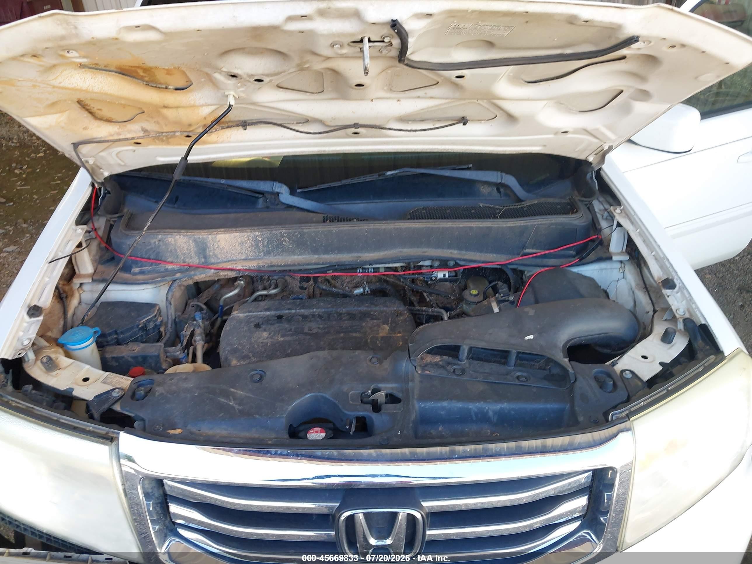2012 Honda Pilot Ex-l White vin: 5FNYF4H75CB030644