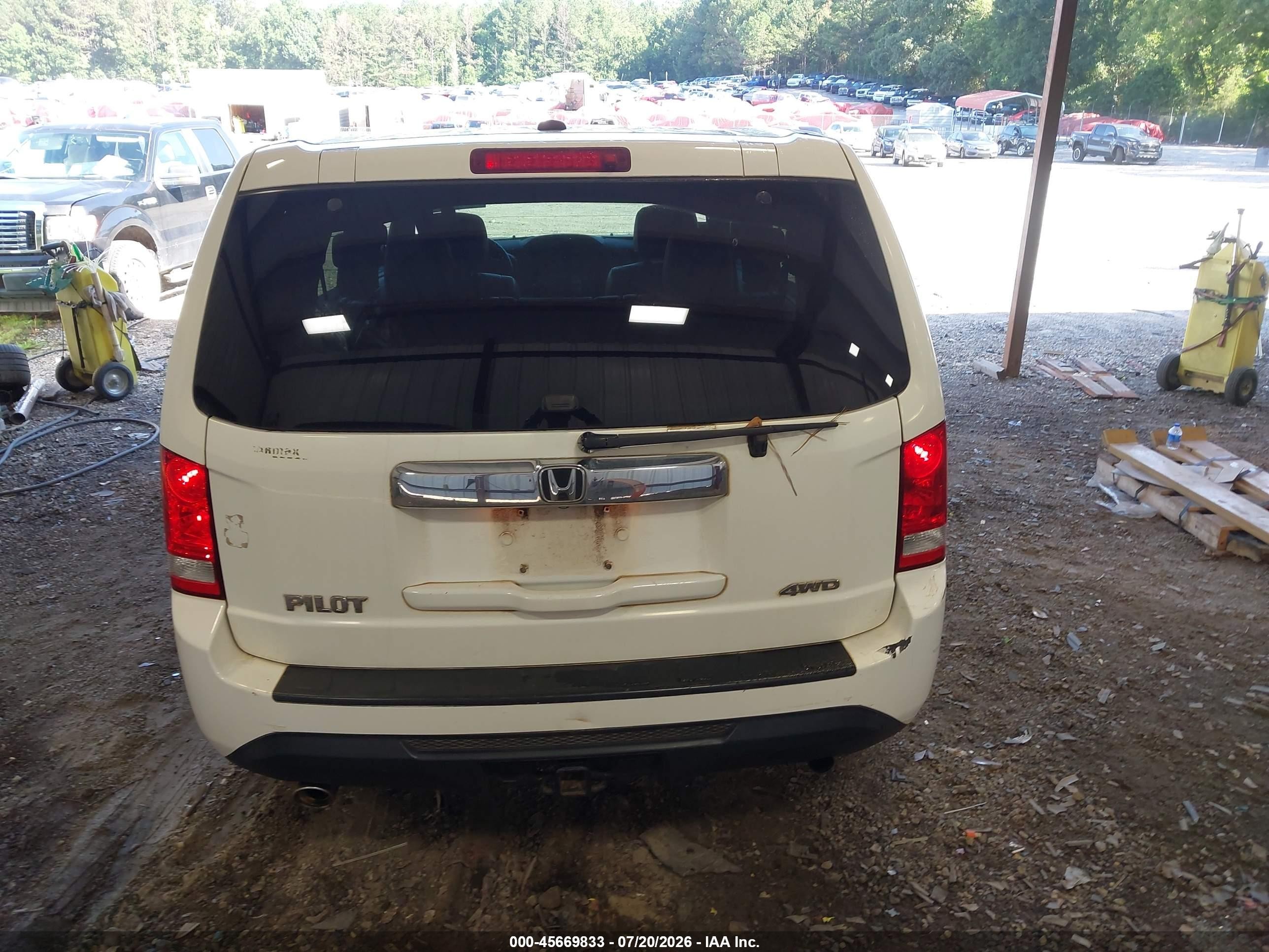 2012 Honda Pilot Ex-l White vin: 5FNYF4H75CB030644