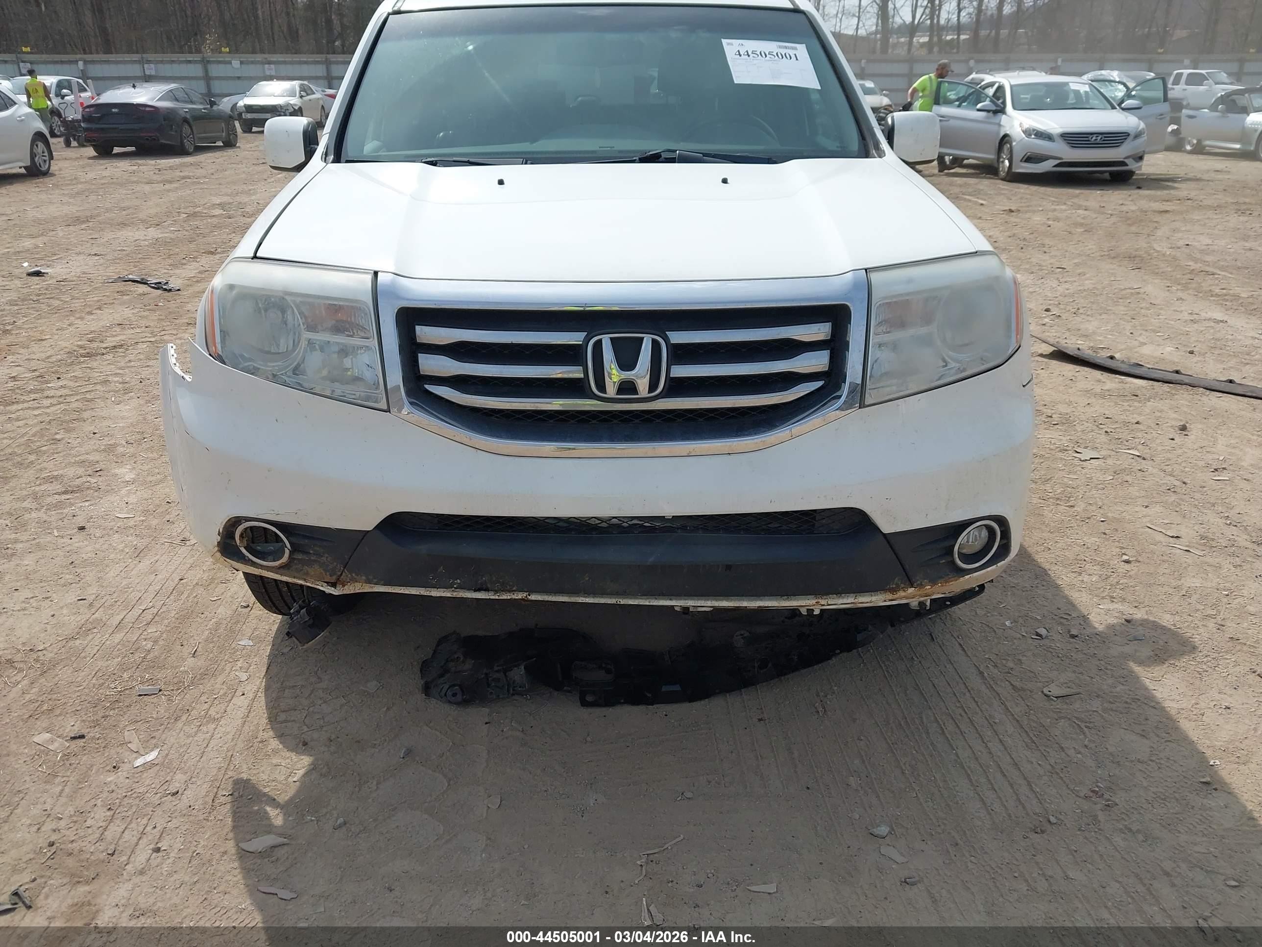 2012 Honda Pilot Ex-l White vin: 5FNYF4H75CB030658
