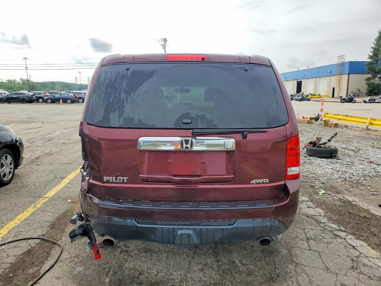 2012 Honda Pilot Exln Burgundy vin: 5FNYF4H75CB060372