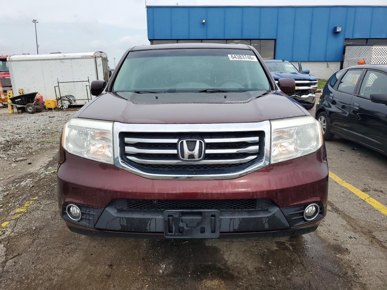 2012 Honda Pilot Exln Burgundy vin: 5FNYF4H75CB060372