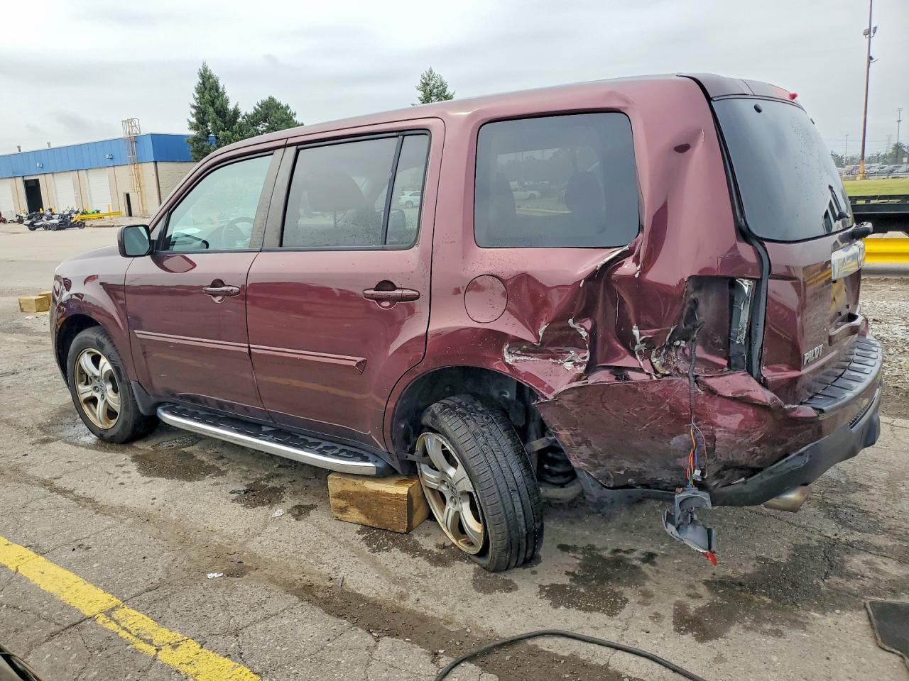 2012 Honda Pilot Exln Burgundy vin: 5FNYF4H75CB060372