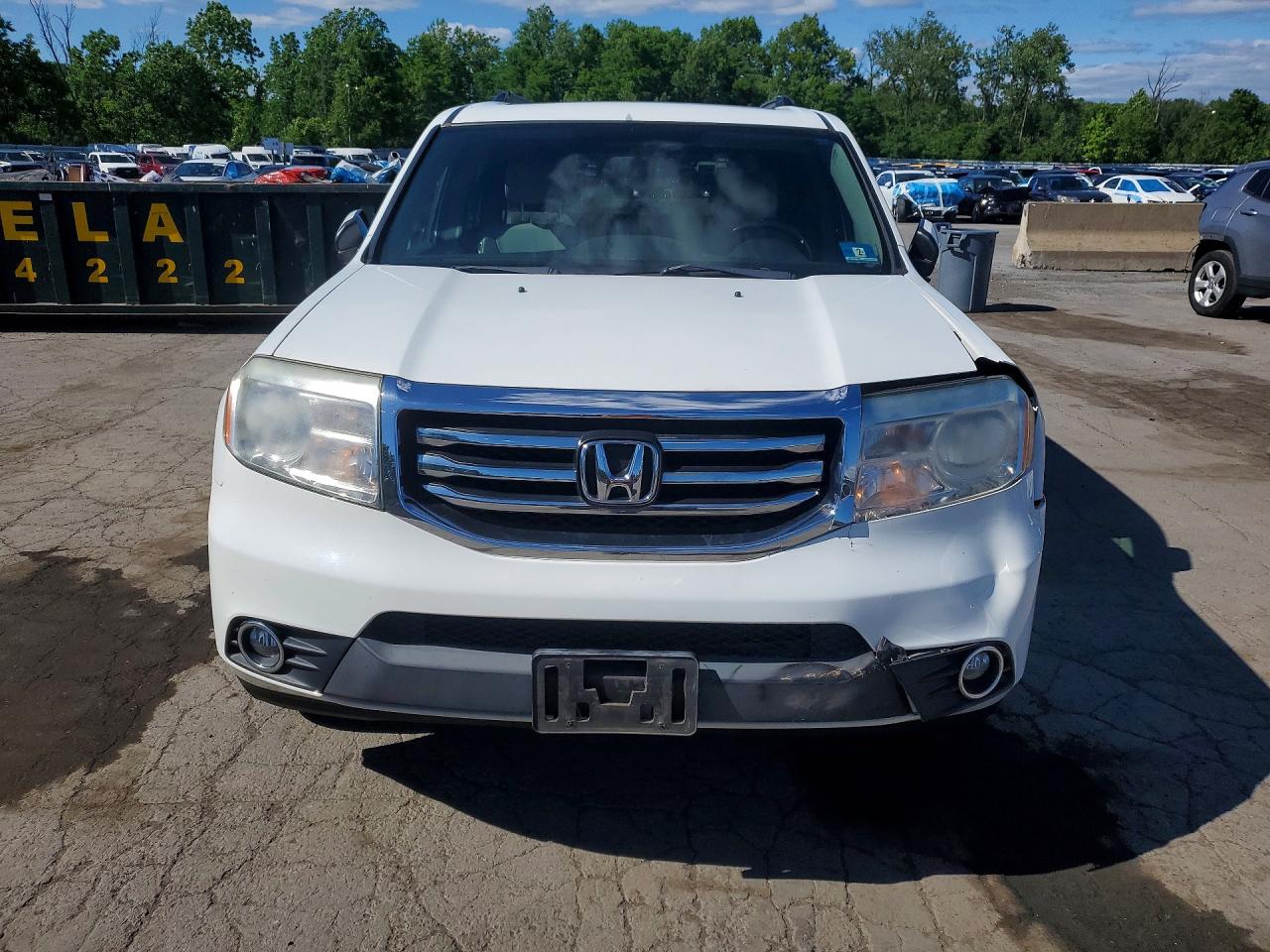 2014 Honda Pilot Exln White vin: 5FNYF4H75EB010963