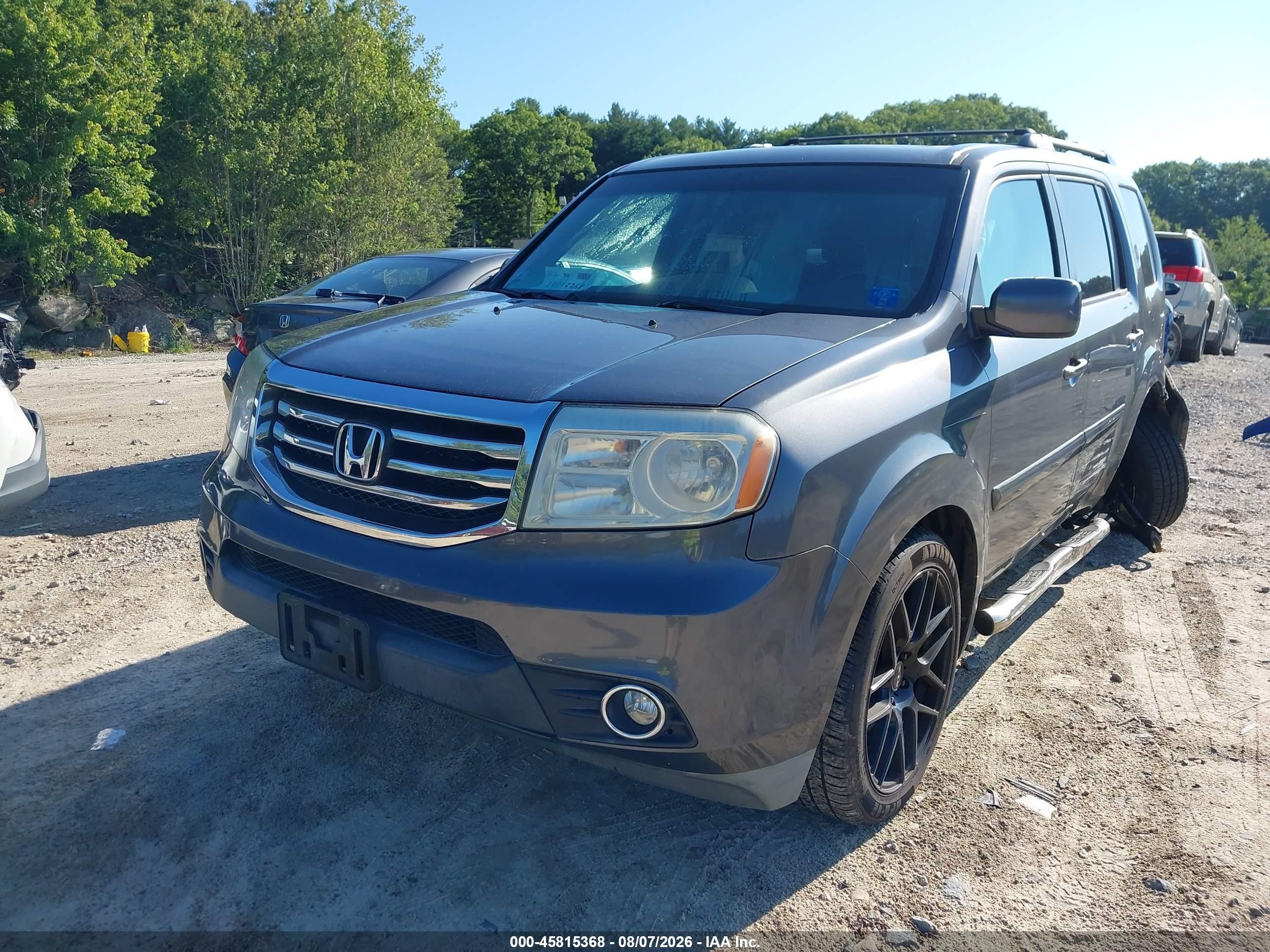 2014 Honda Pilot Ex-l Gray vin: 5FNYF4H75EB027570