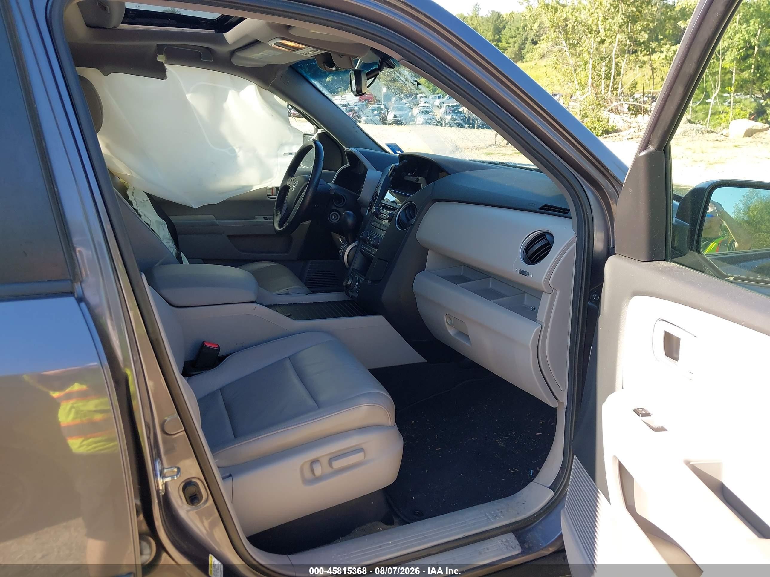 2014 Honda Pilot Ex-l Gray vin: 5FNYF4H75EB027570