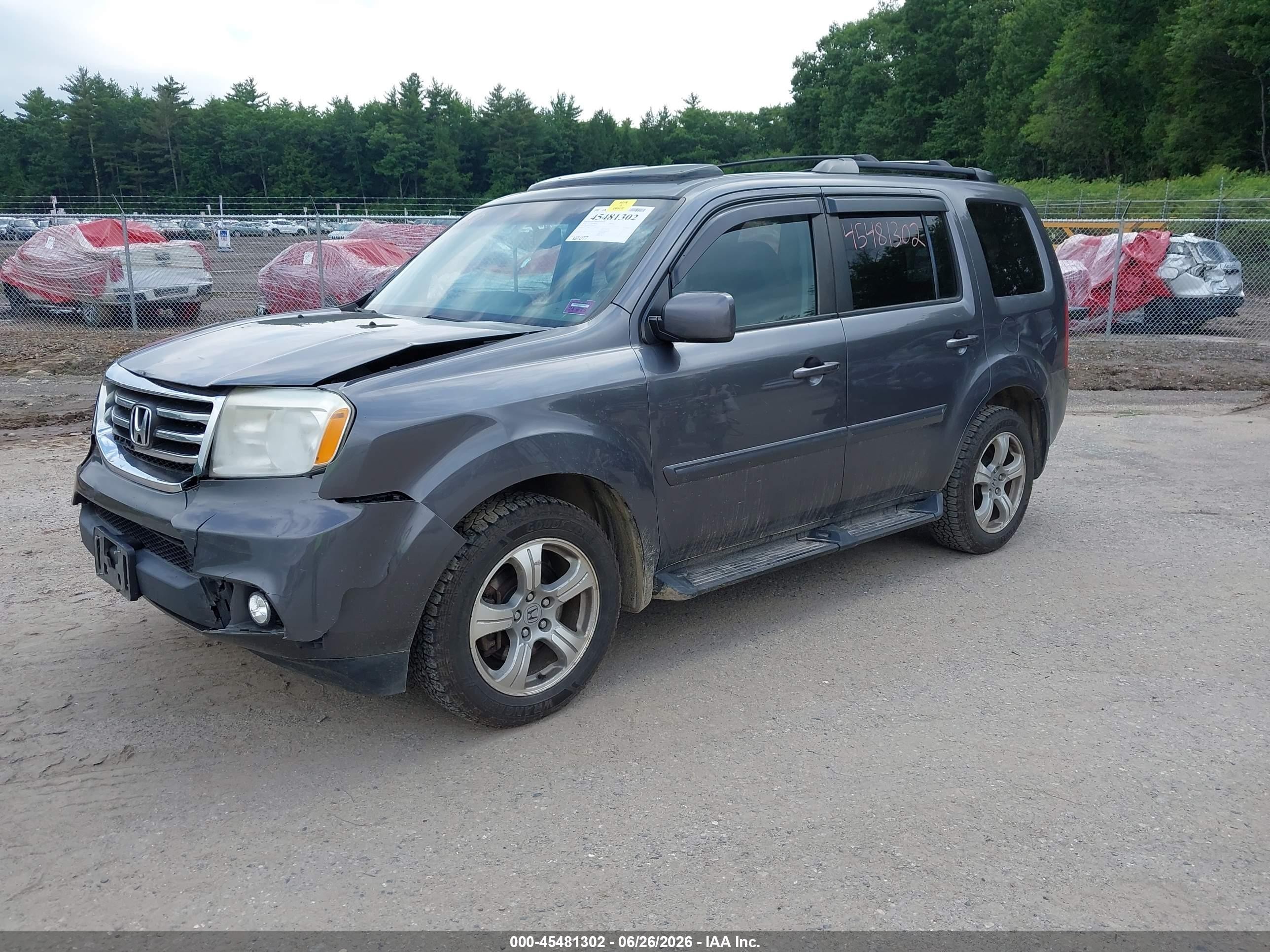 2014 Honda Pilot Ex-l Gray vin: 5FNYF4H75EB038052