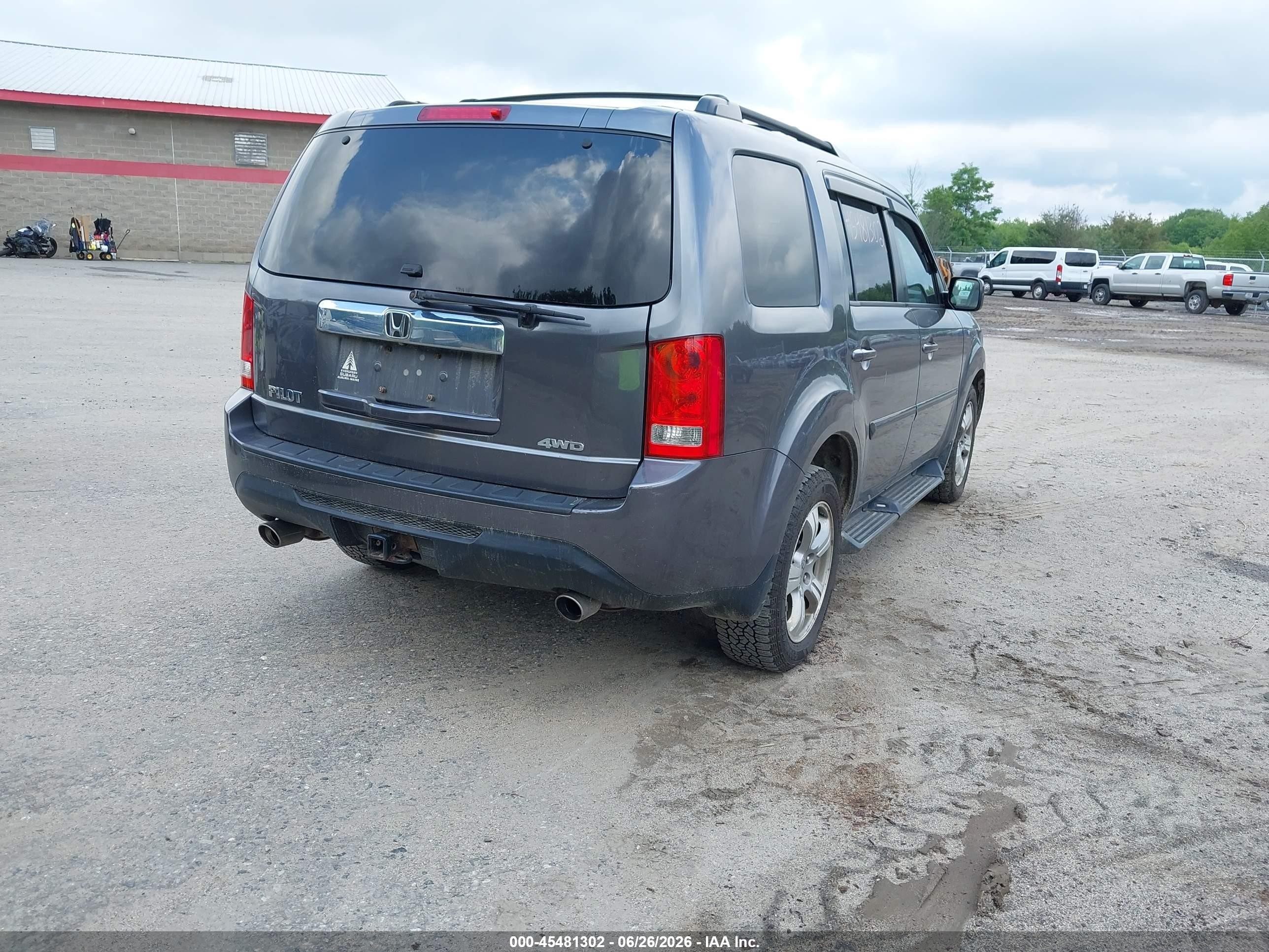 2014 Honda Pilot Ex-l Gray vin: 5FNYF4H75EB038052