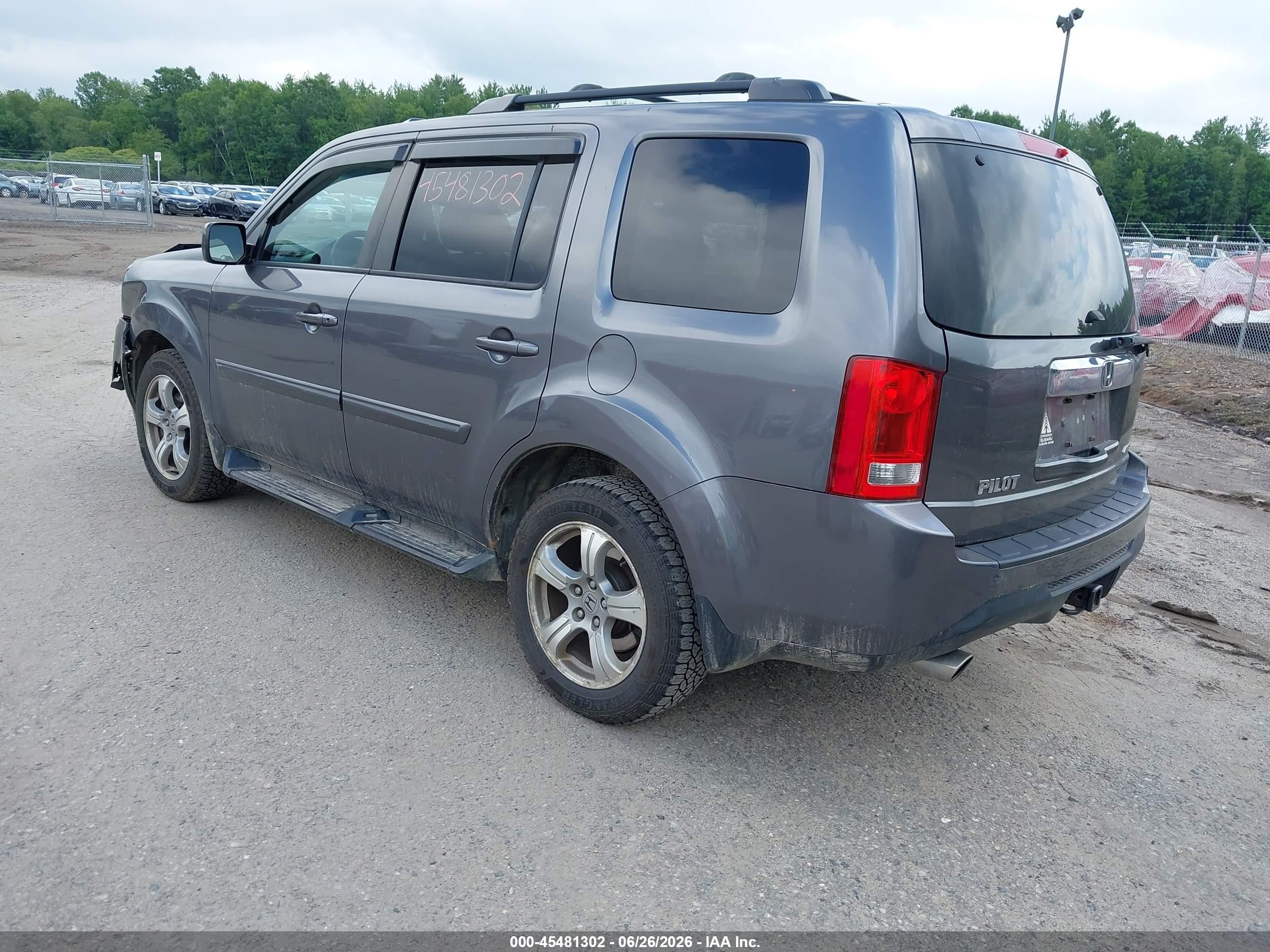 2014 Honda Pilot Ex-l Gray vin: 5FNYF4H75EB038052
