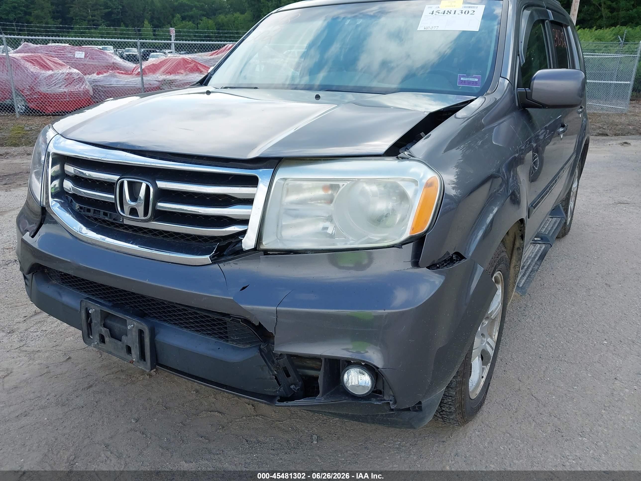 2014 Honda Pilot Ex-l Gray vin: 5FNYF4H75EB038052