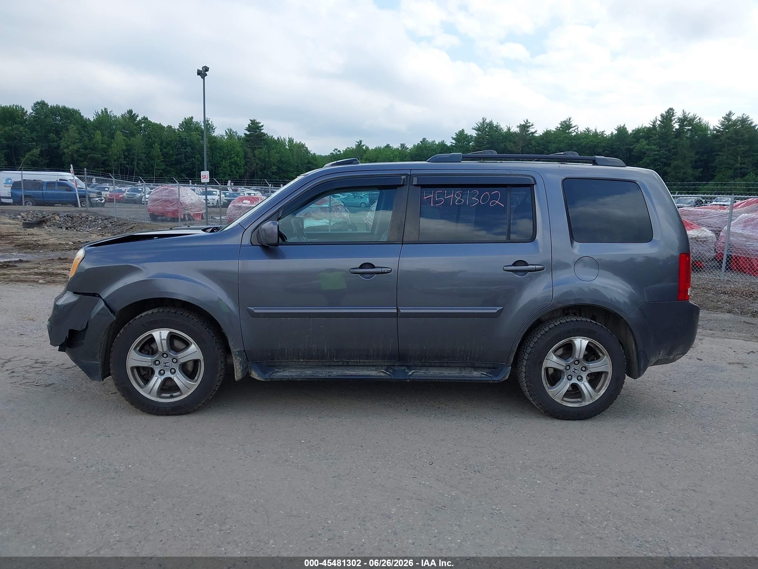 2014 Honda Pilot Ex-l Gray vin: 5FNYF4H75EB038052