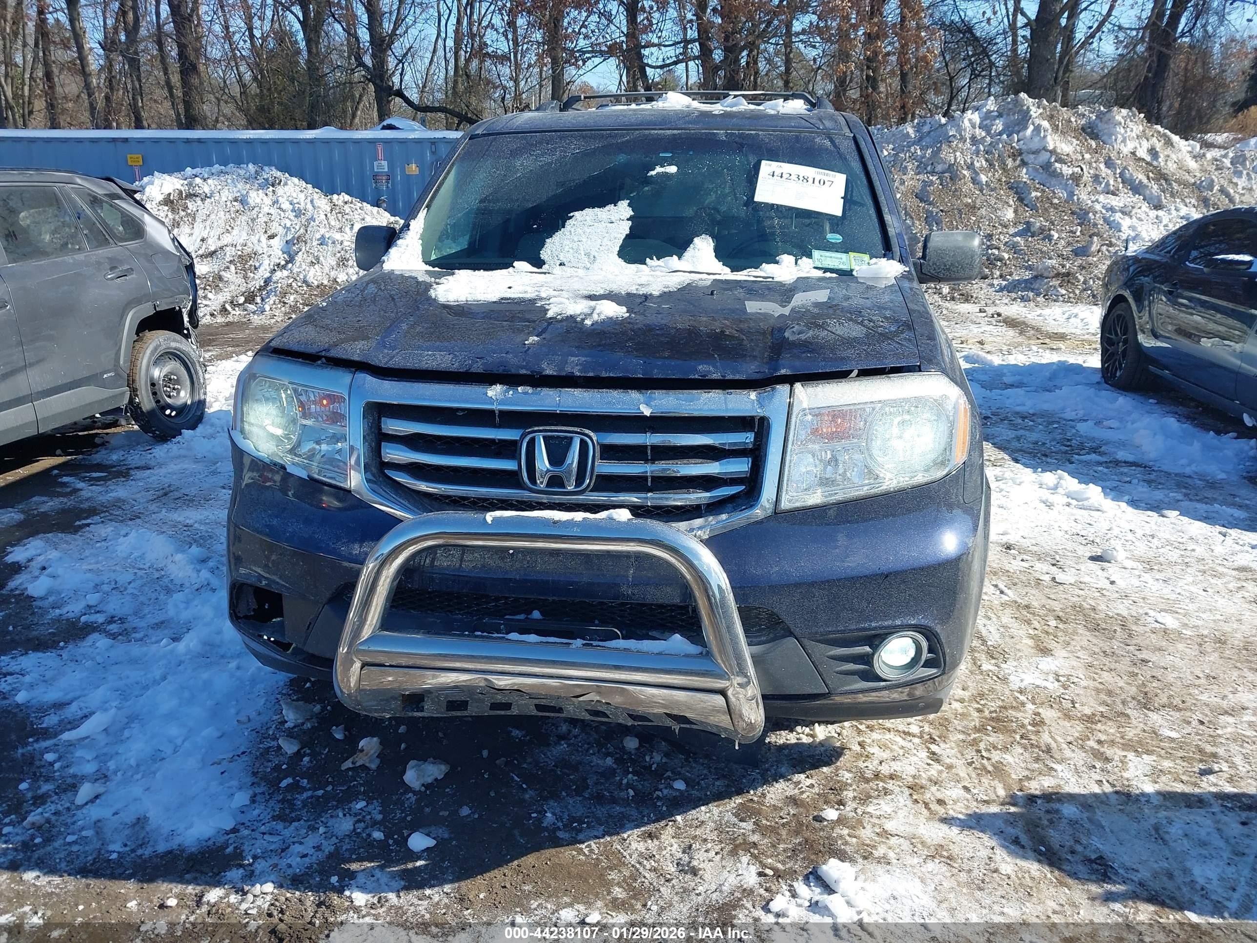 2014 Honda Pilot Ex-l Blue vin: 5FNYF4H75EB038651