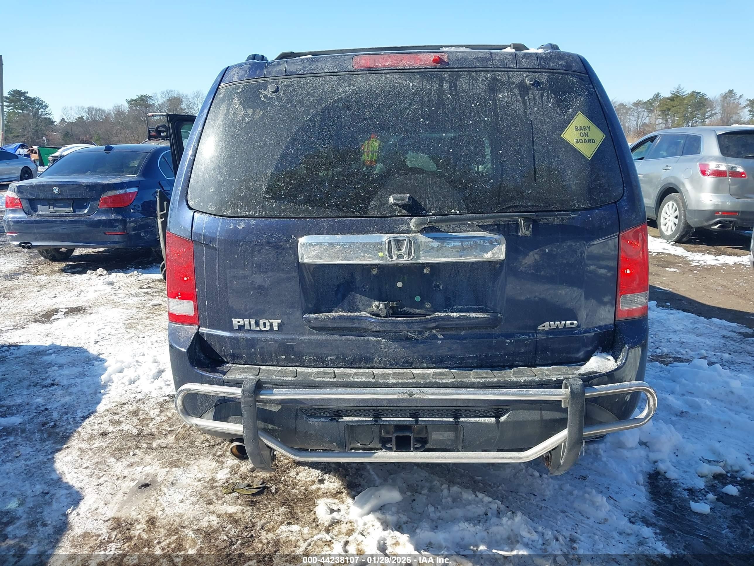 2014 Honda Pilot Ex-l Blue vin: 5FNYF4H75EB038651