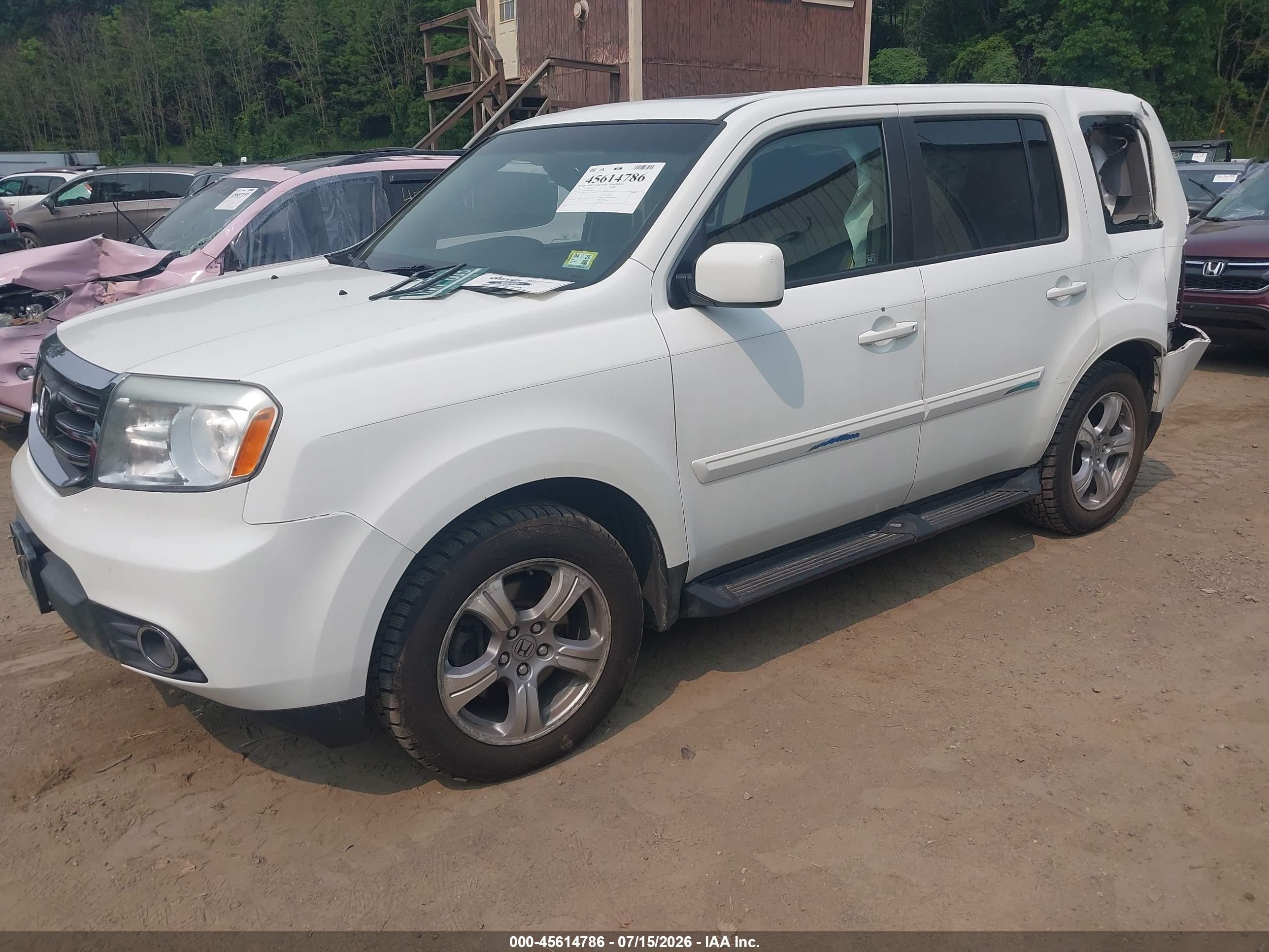 2012 Honda Pilot Ex-l White vin: 5FNYF4H76CB052653