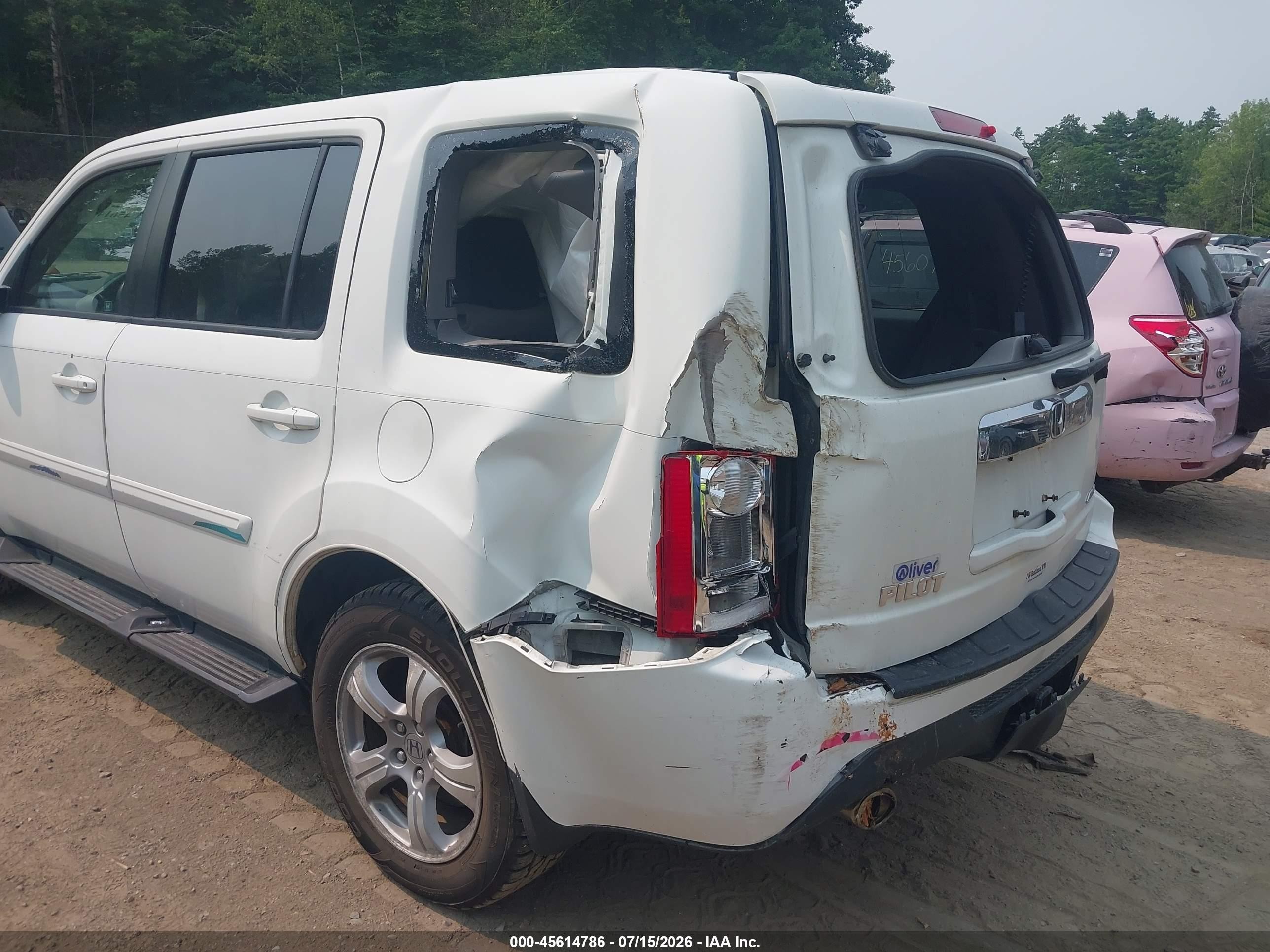 2012 Honda Pilot Ex-l White vin: 5FNYF4H76CB052653