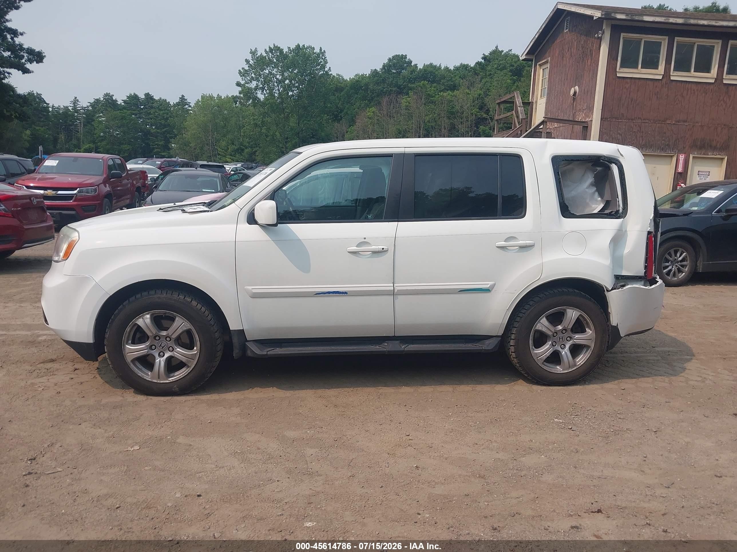 2012 Honda Pilot Ex-l White vin: 5FNYF4H76CB052653