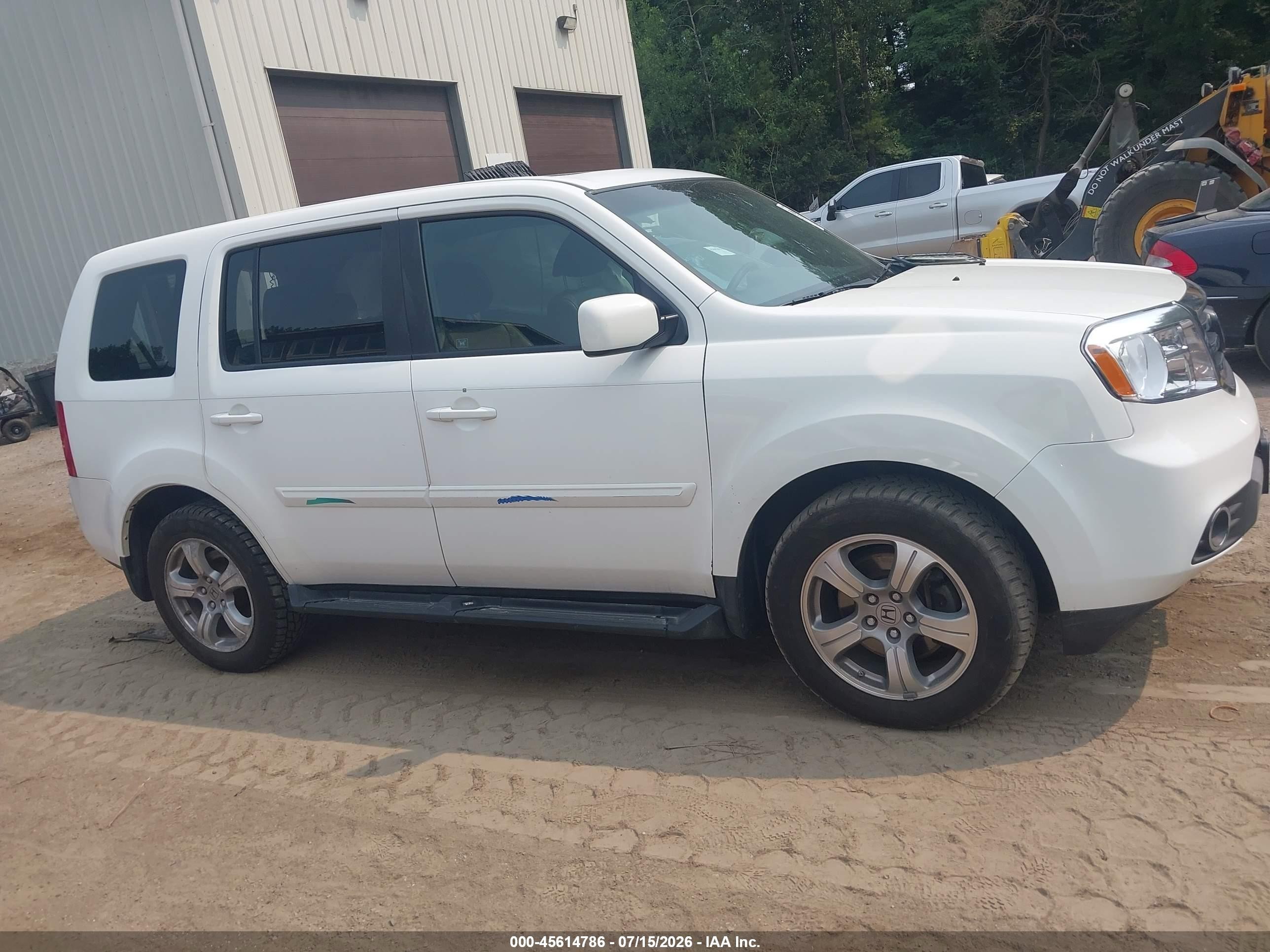 2012 Honda Pilot Ex-l White vin: 5FNYF4H76CB052653