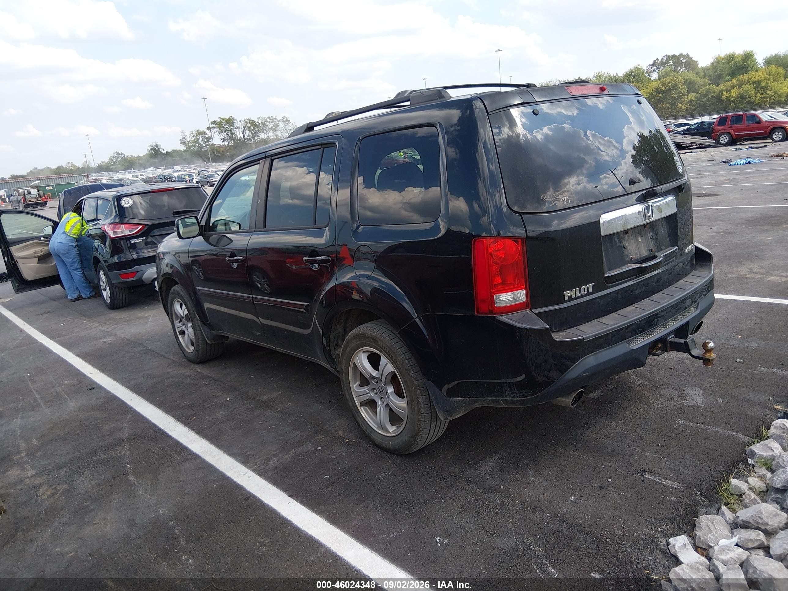 2013 Honda Pilot Ex-l Black vin: 5FNYF4H76DB021503