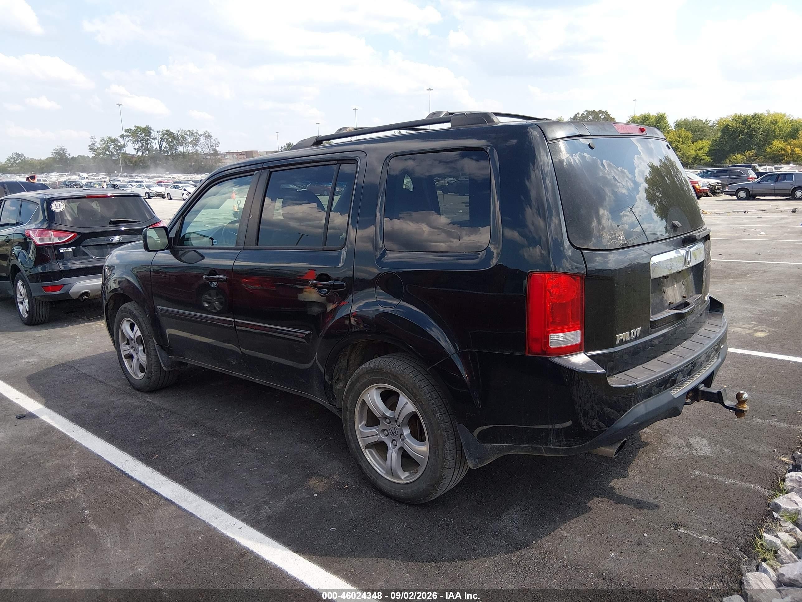 2013 Honda Pilot Ex-l Black vin: 5FNYF4H76DB021503