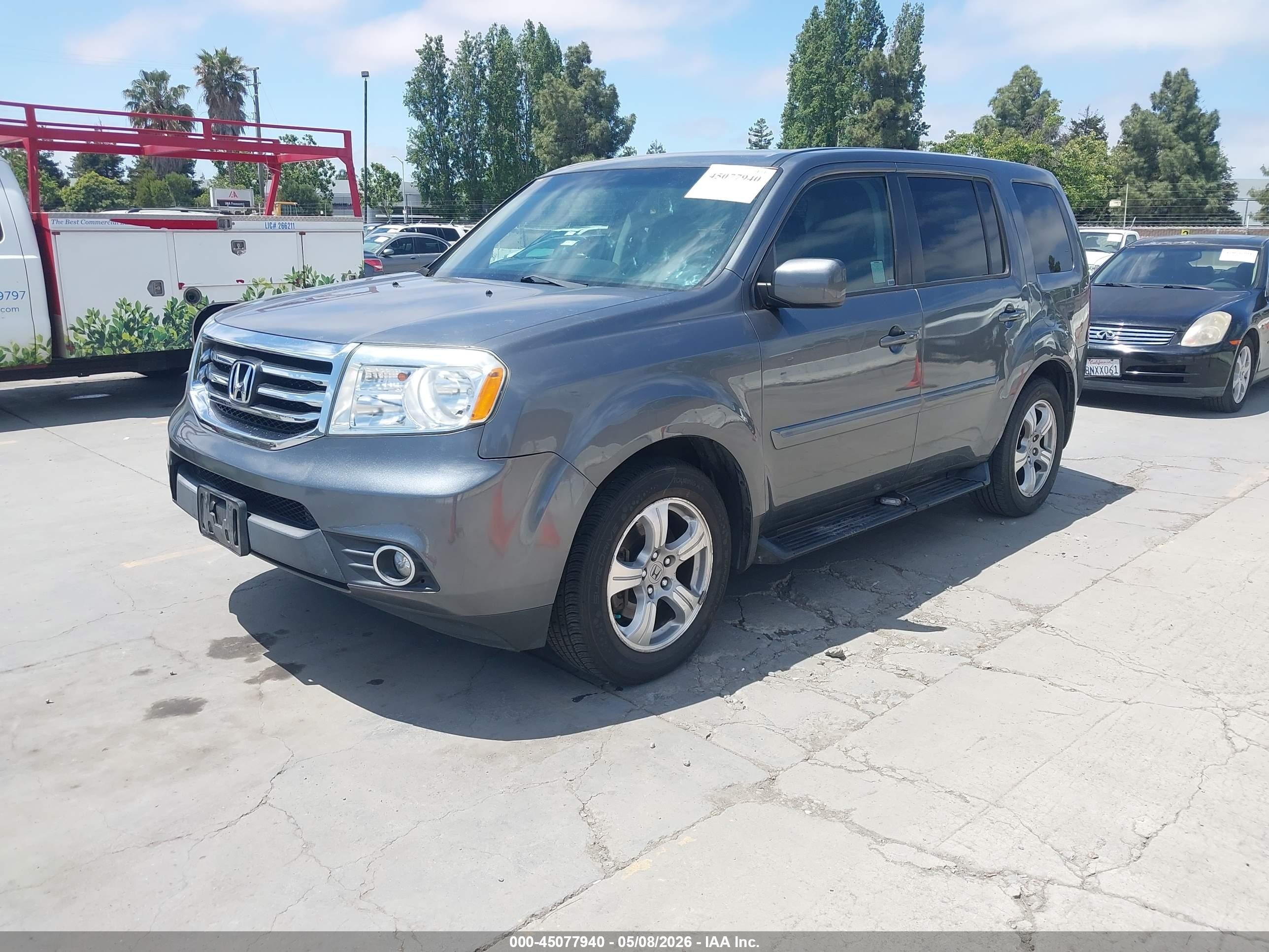 2013 Honda Pilot Ex-l Gray vin: 5FNYF4H76DB062486