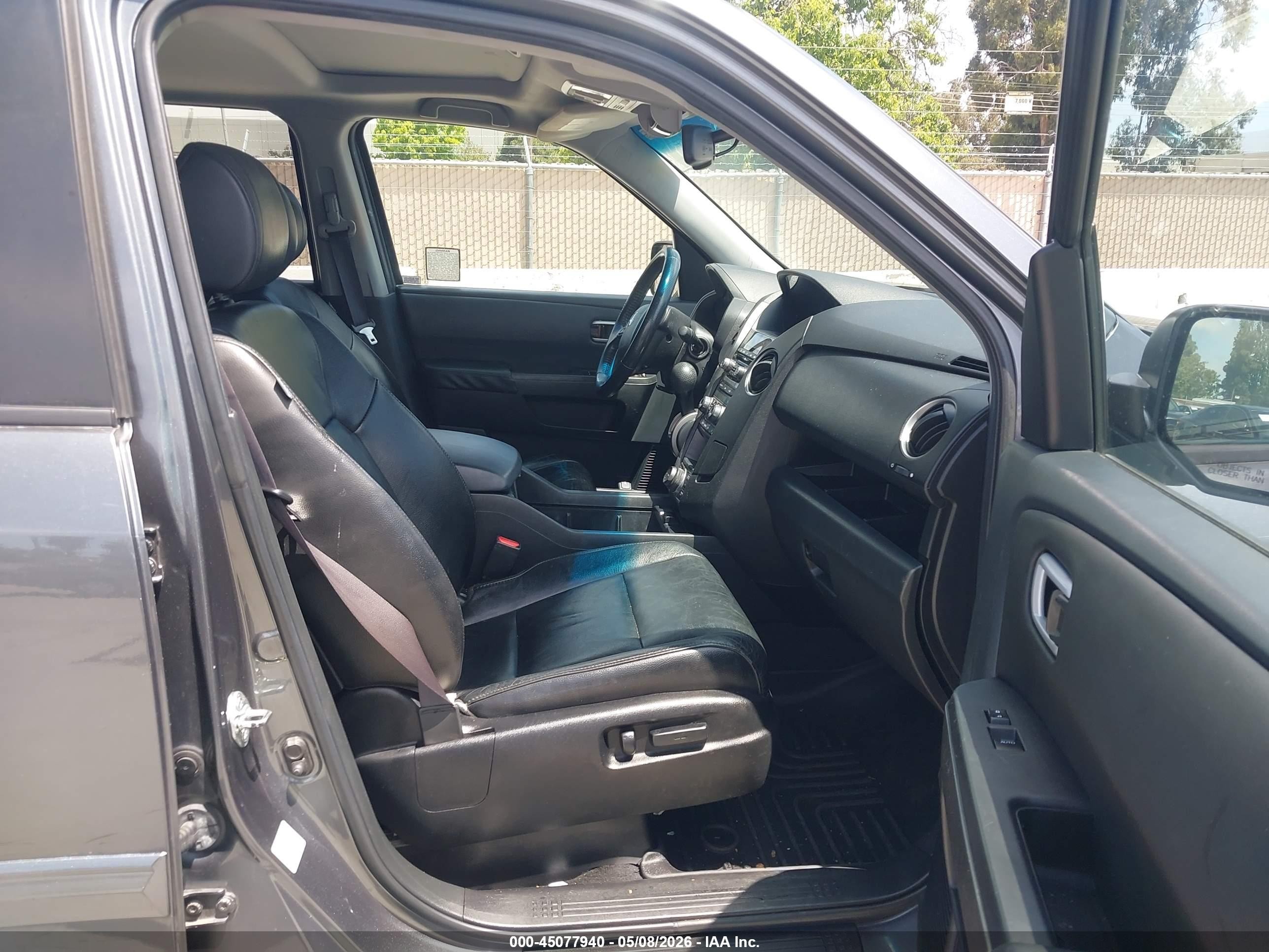 2013 Honda Pilot Ex-l Gray vin: 5FNYF4H76DB062486