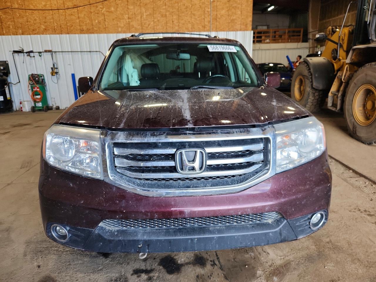 2015 Honda Pilot Exln Maroon vin: 5FNYF4H76FB043830