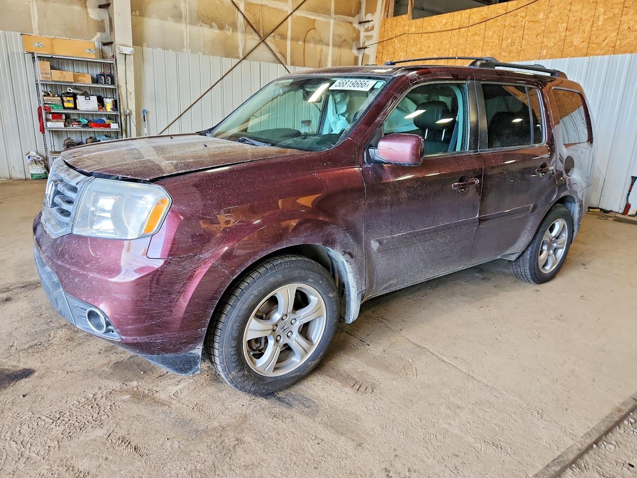 2015 Honda Pilot Exln Maroon vin: 5FNYF4H76FB043830