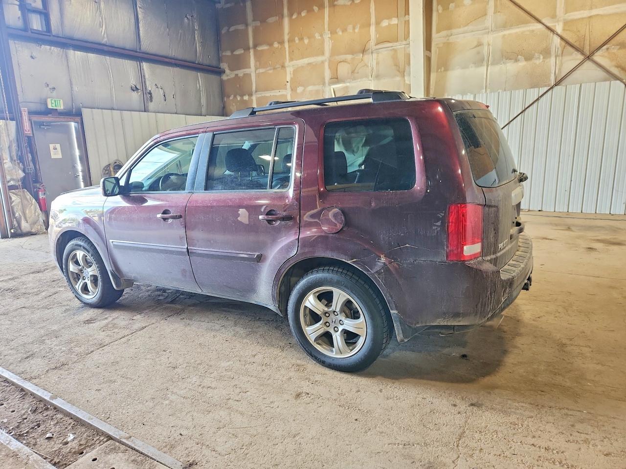 2015 Honda Pilot Exln Maroon vin: 5FNYF4H76FB043830