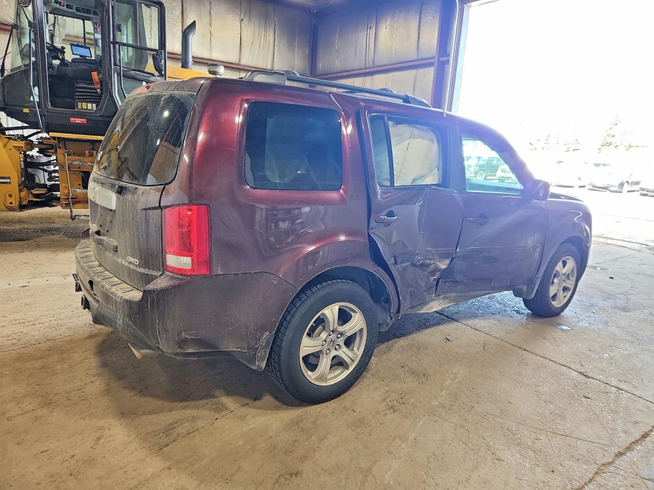 2015 Honda Pilot Exln Maroon vin: 5FNYF4H76FB043830