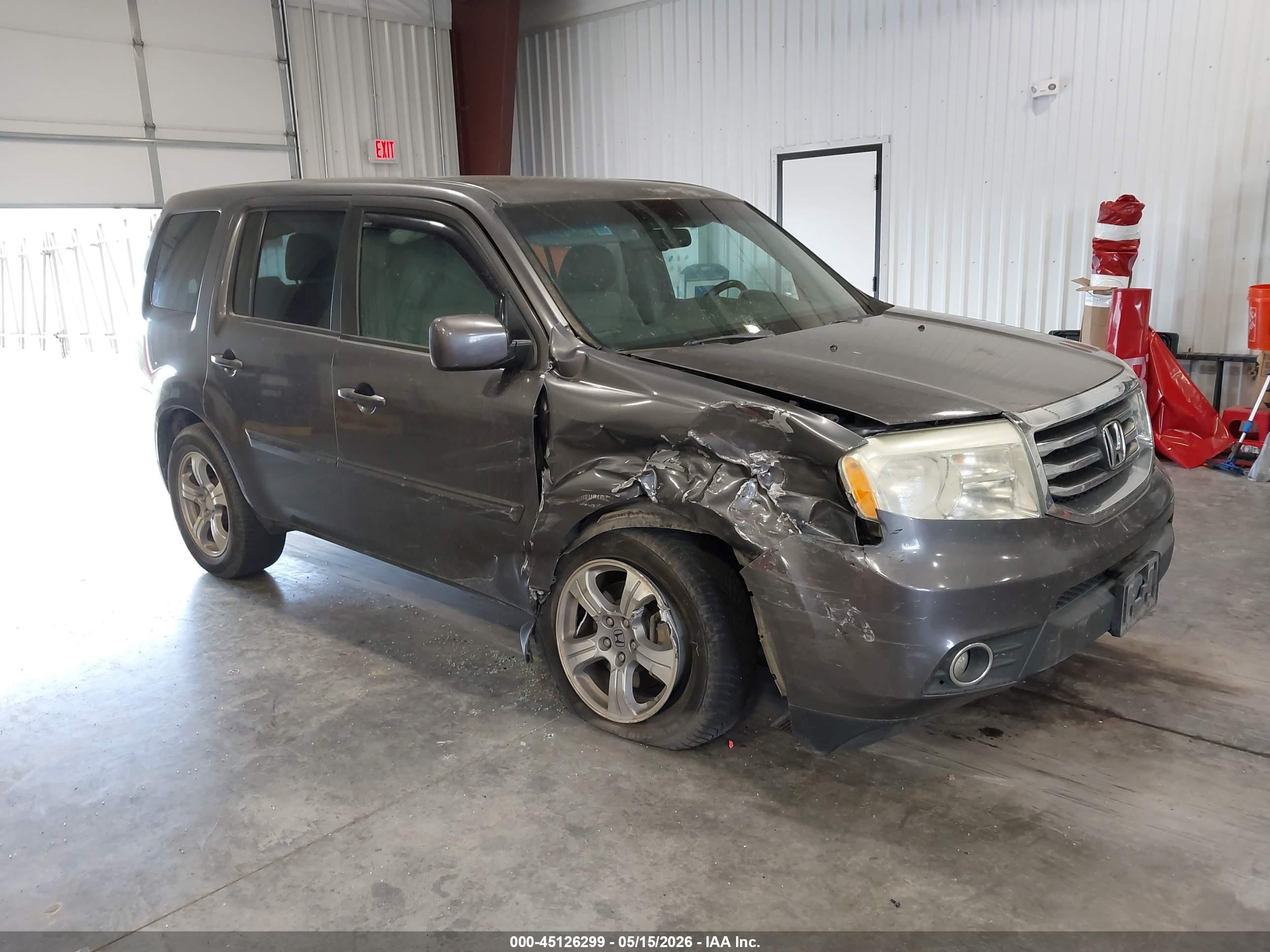 2015 Honda Pilot Ex-l Gray vin: 5FNYF4H76FB054889