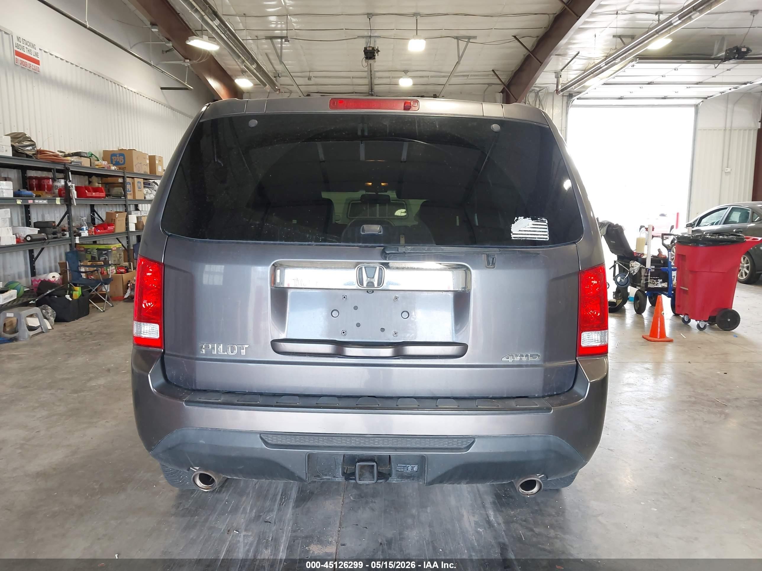 2015 Honda Pilot Ex-l Gray vin: 5FNYF4H76FB054889