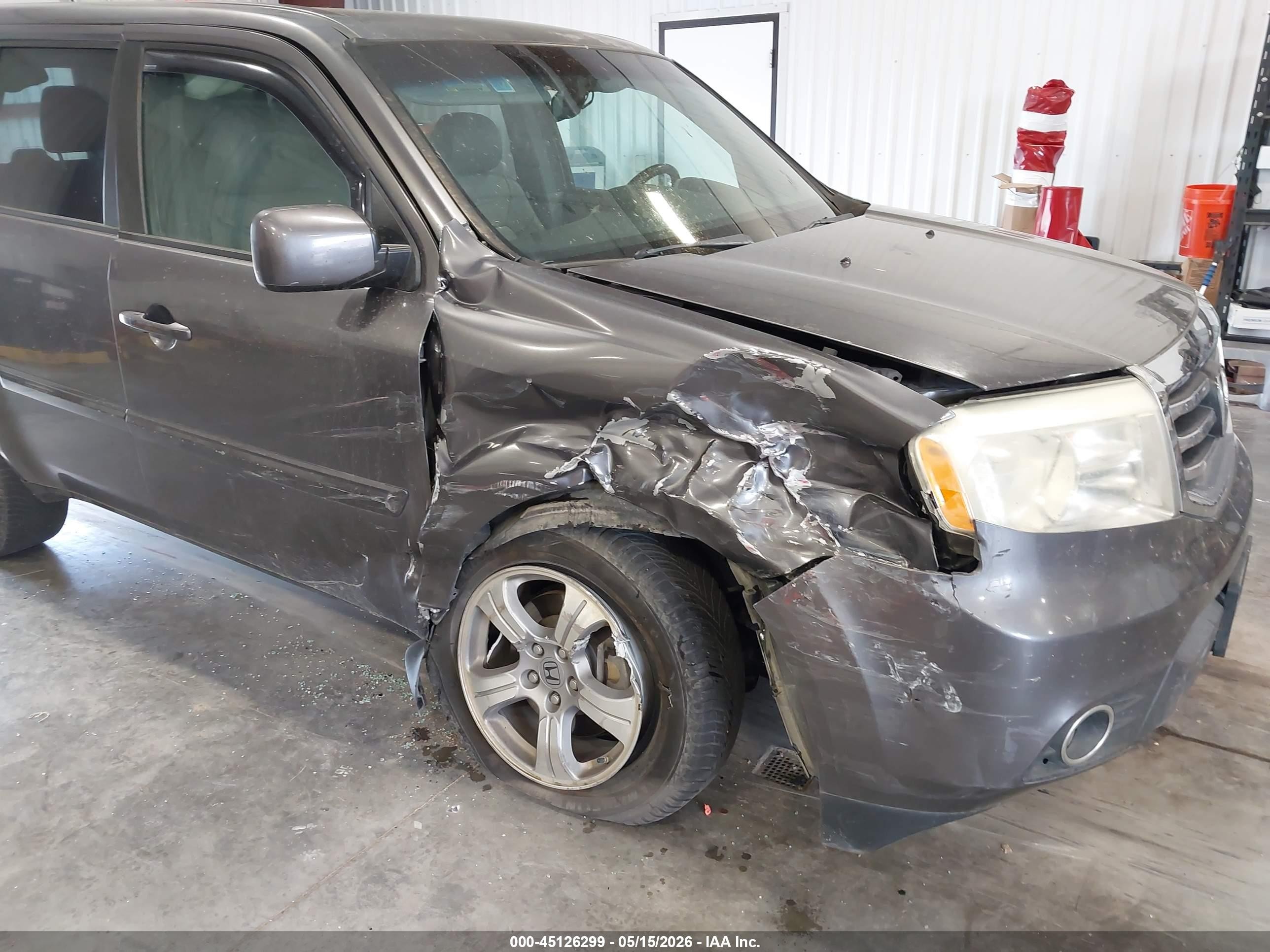 2015 Honda Pilot Ex-l Gray vin: 5FNYF4H76FB054889