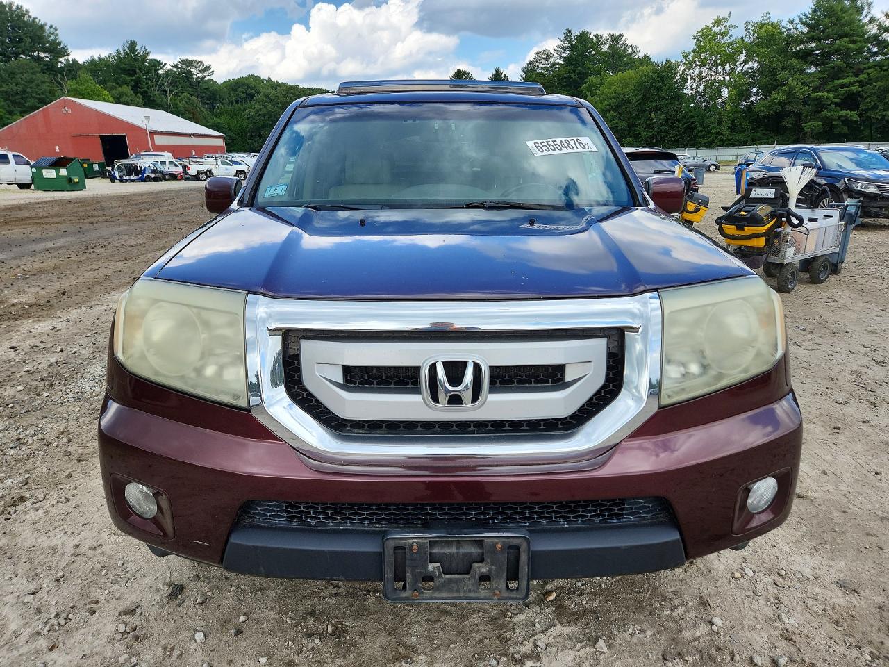 2011 Honda Pilot Exln Burgundy vin: 5FNYF4H77BB006196