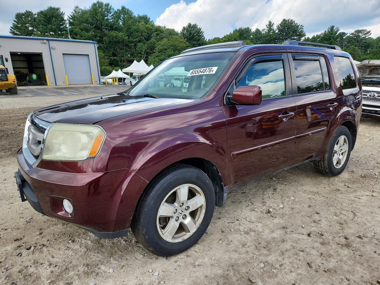 2011 Honda Pilot Exln Burgundy vin: 5FNYF4H77BB006196
