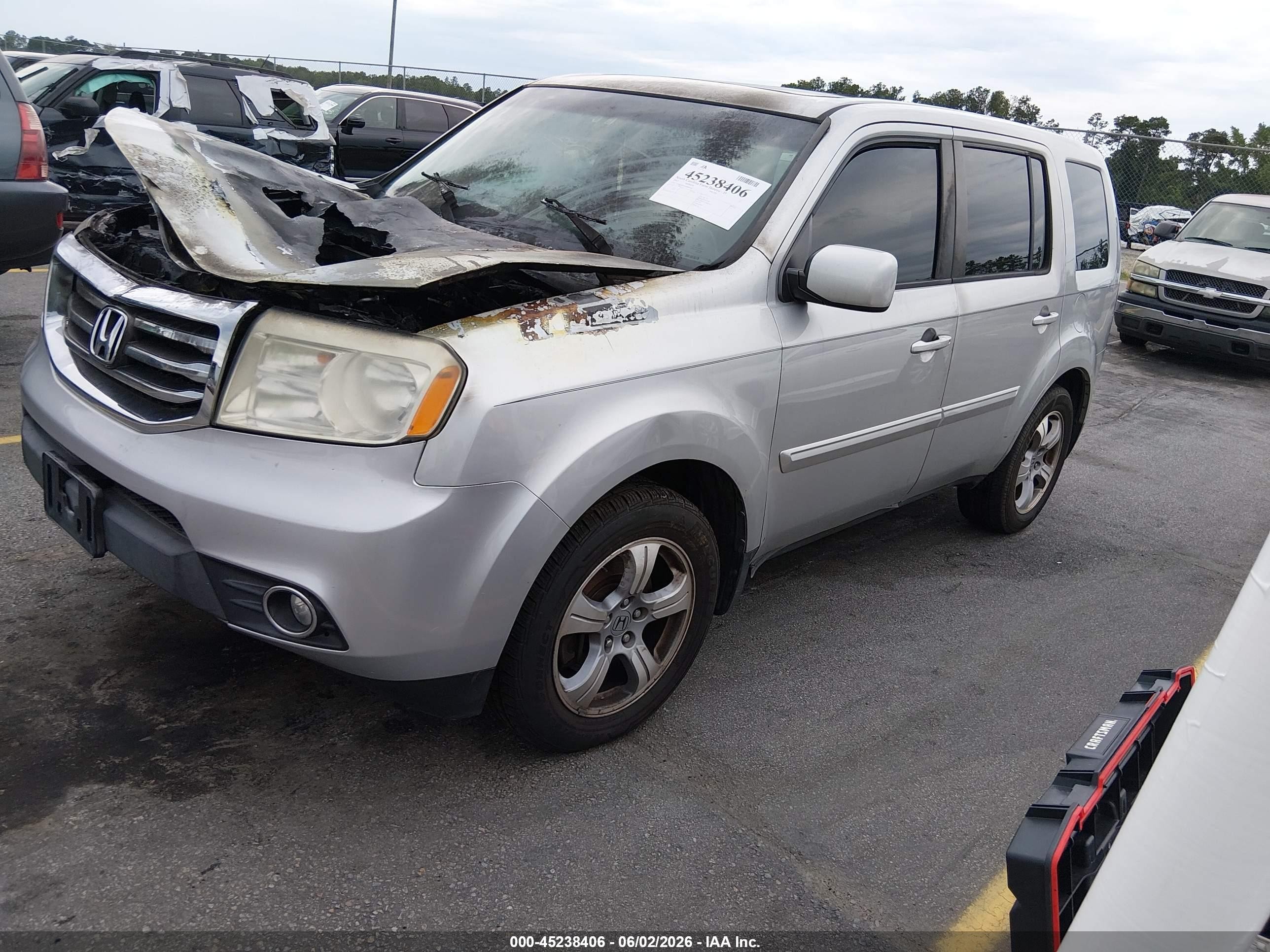 2012 Honda Pilot Ex-l Gray vin: 5FNYF4H77CB085449