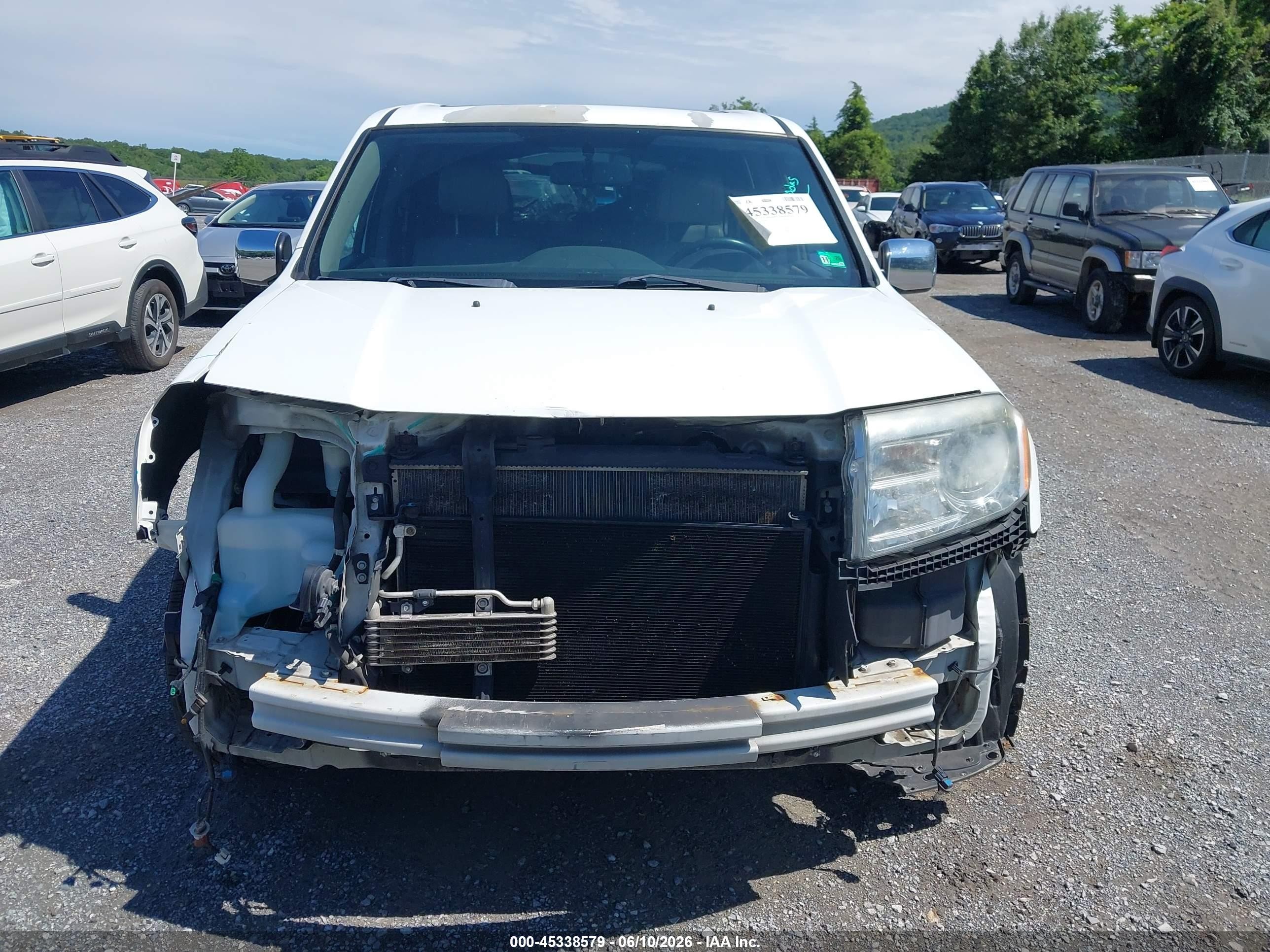 2014 Honda Pilot Ex-l White vin: 5FNYF4H77EB055452
