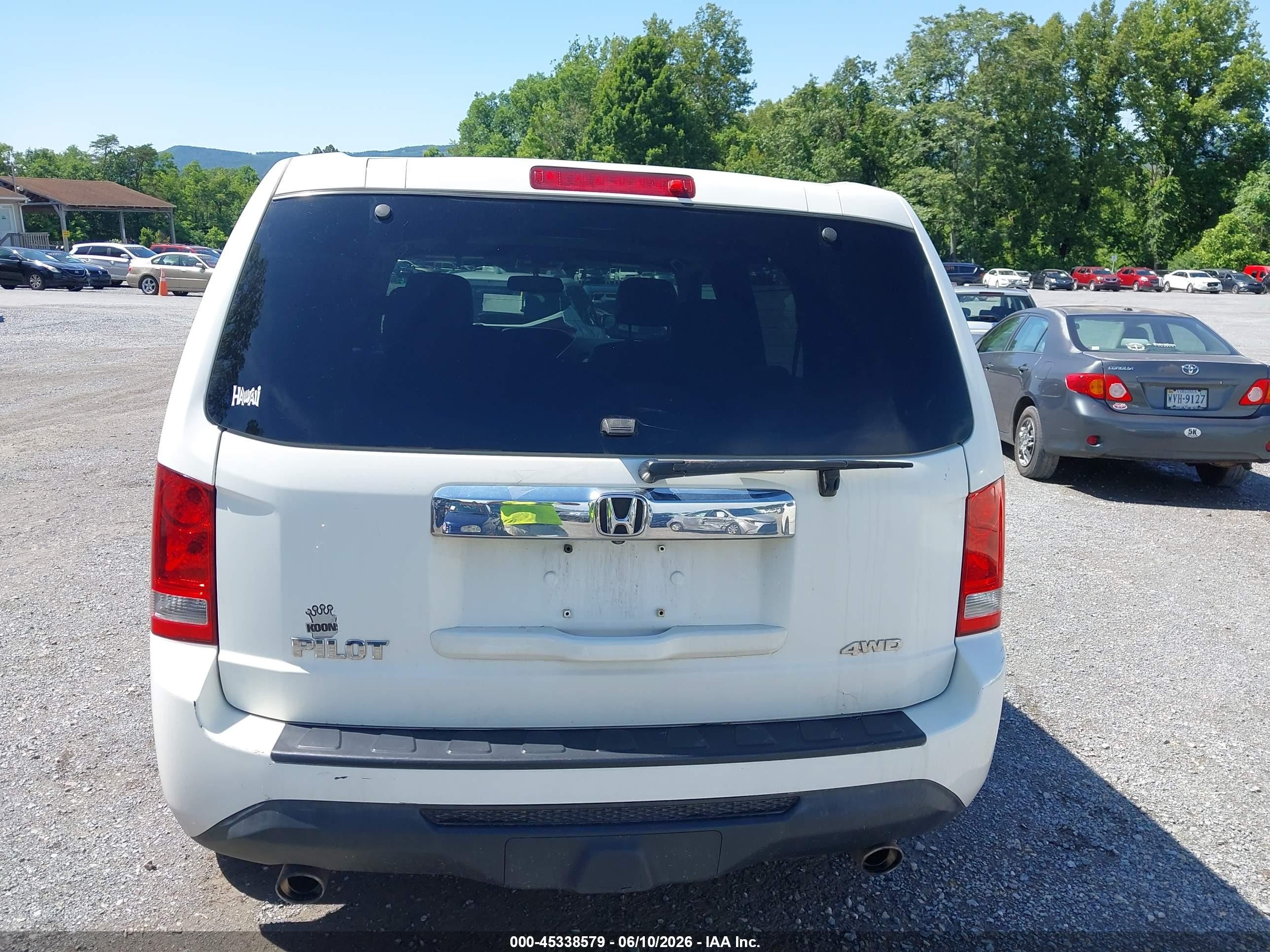 2014 Honda Pilot Ex-l White vin: 5FNYF4H77EB055452