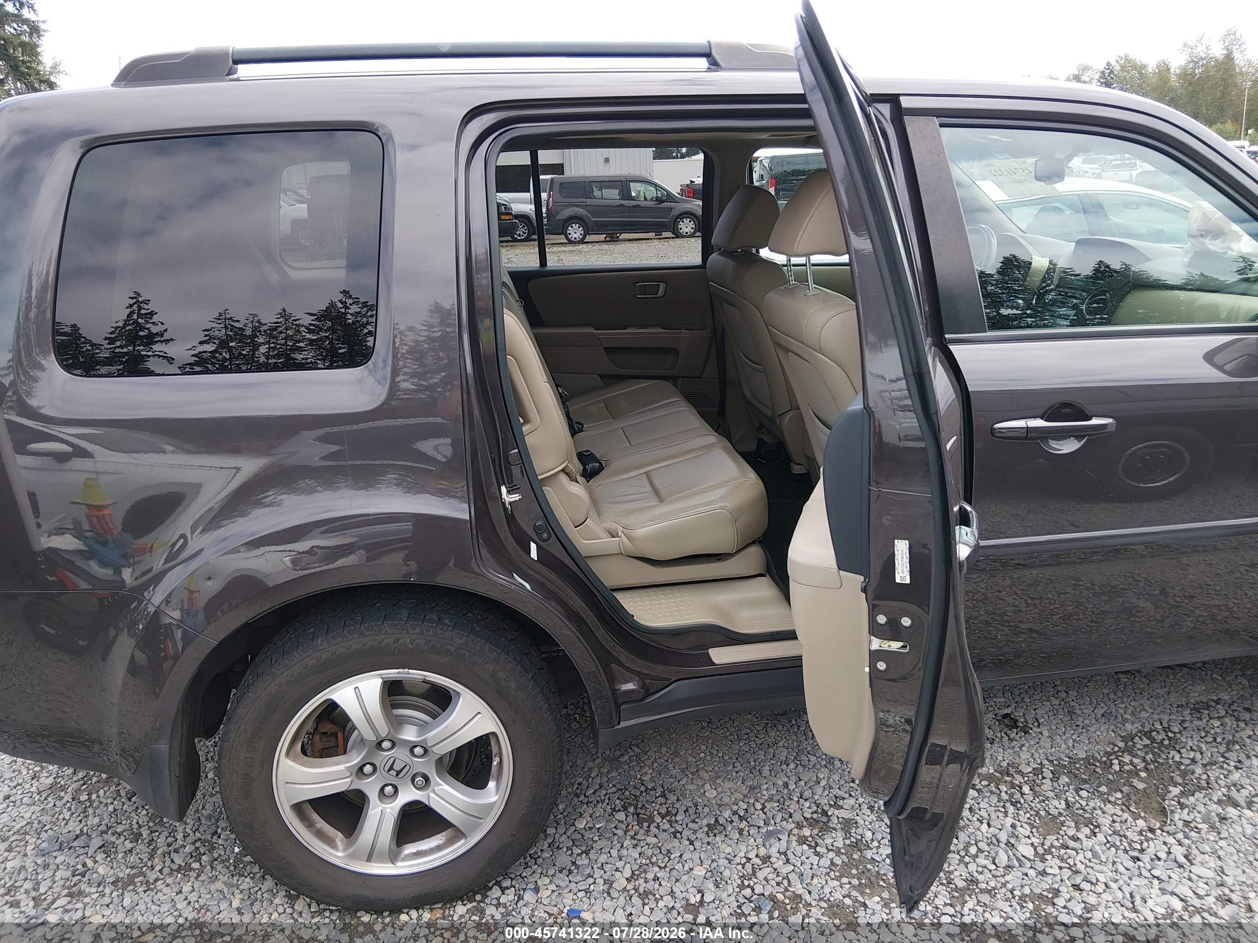 2015 Honda Pilot Ex-l Gray vin: 5FNYF4H77FB049233