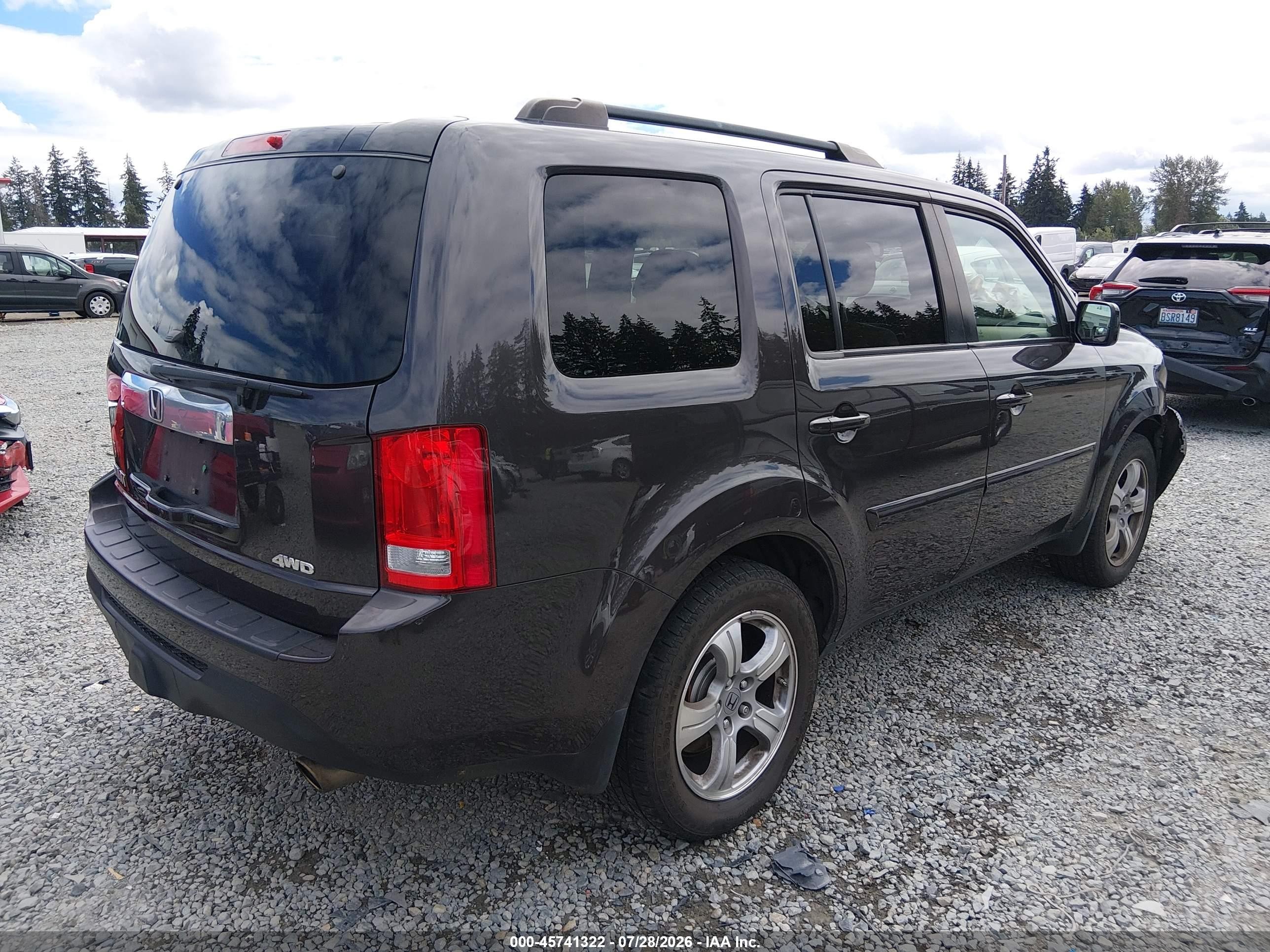 2015 Honda Pilot Ex-l Gray vin: 5FNYF4H77FB049233