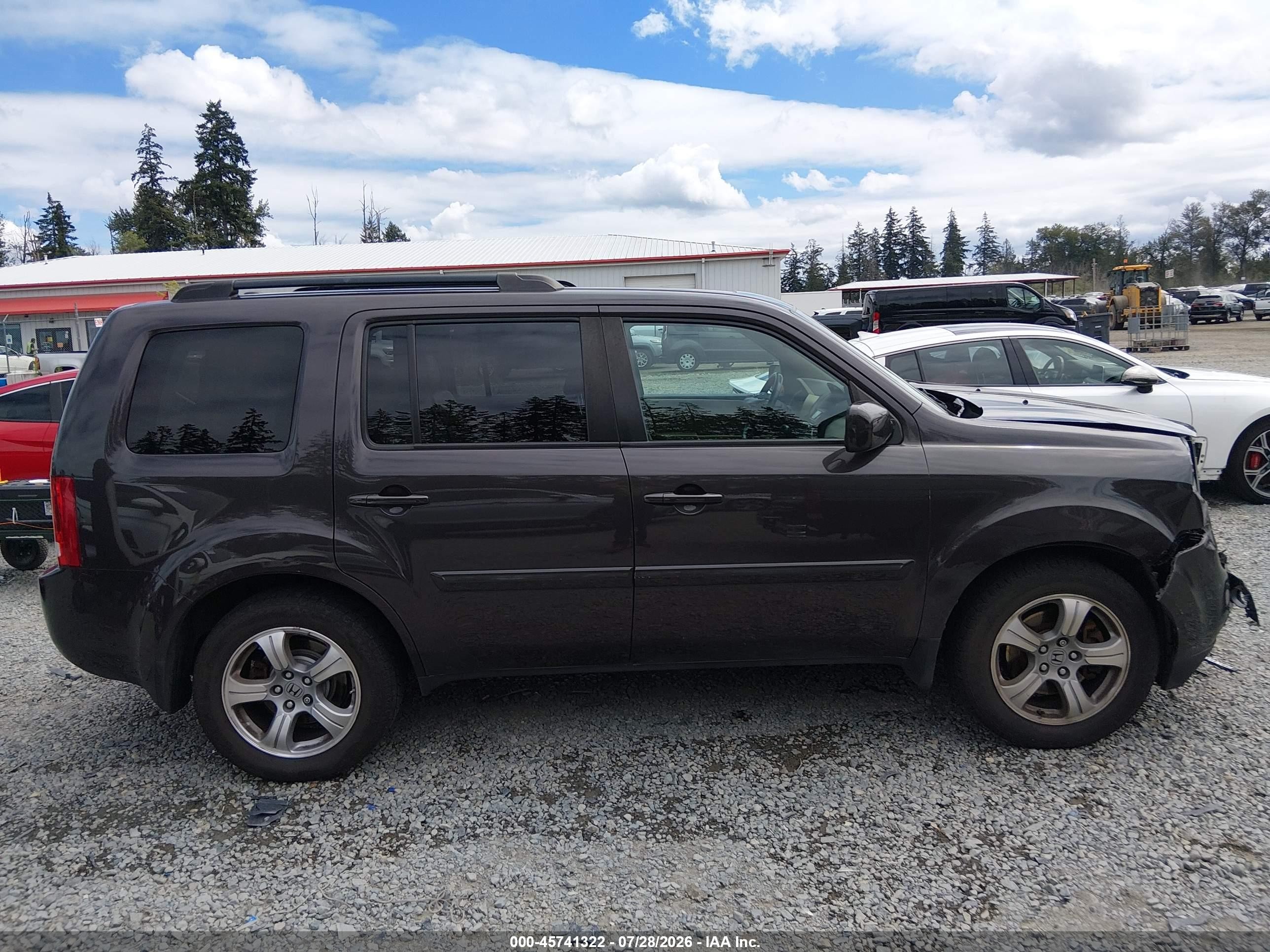 2015 Honda Pilot Ex-l Gray vin: 5FNYF4H77FB049233